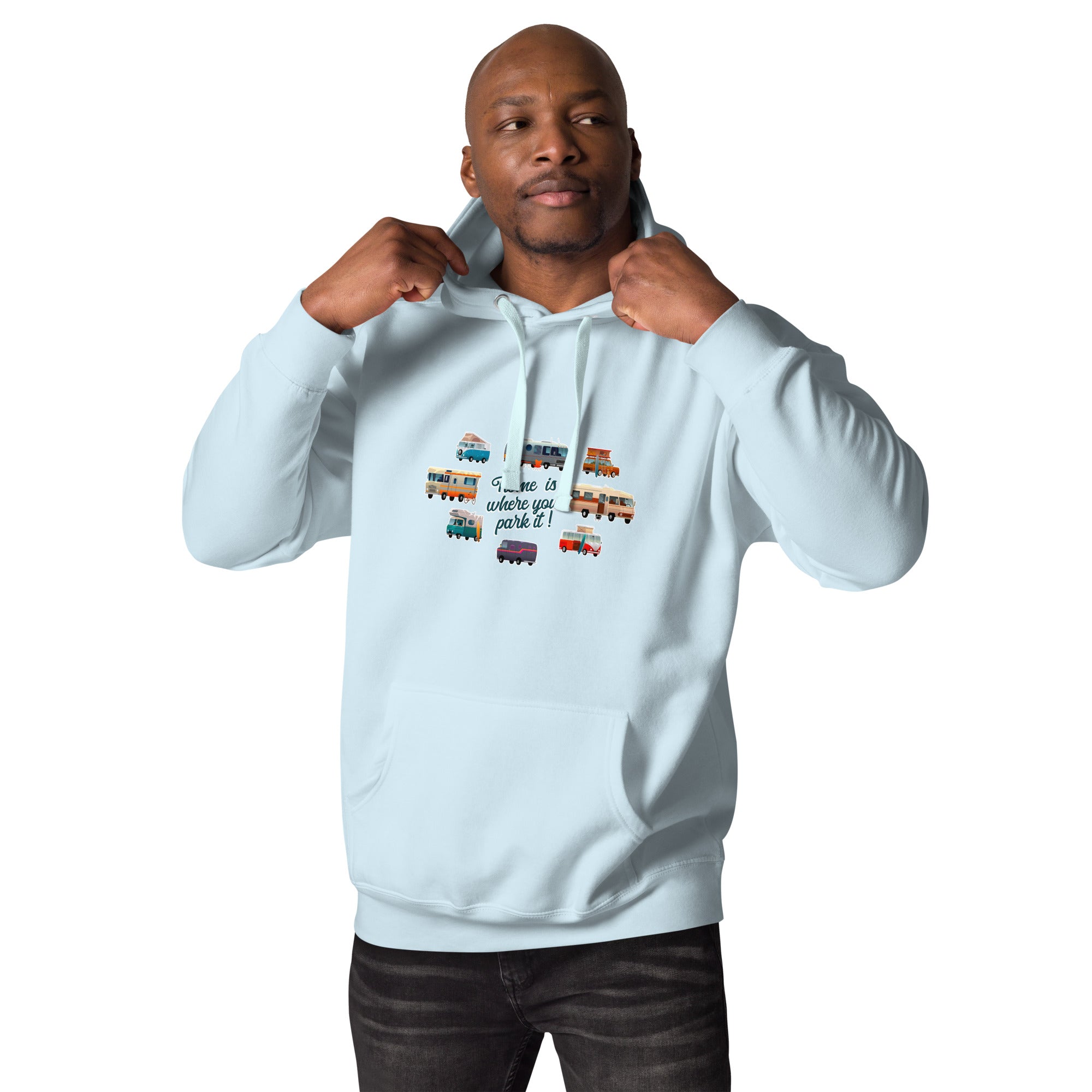 Unisex Cotton Hoodie Square Vintage Campers