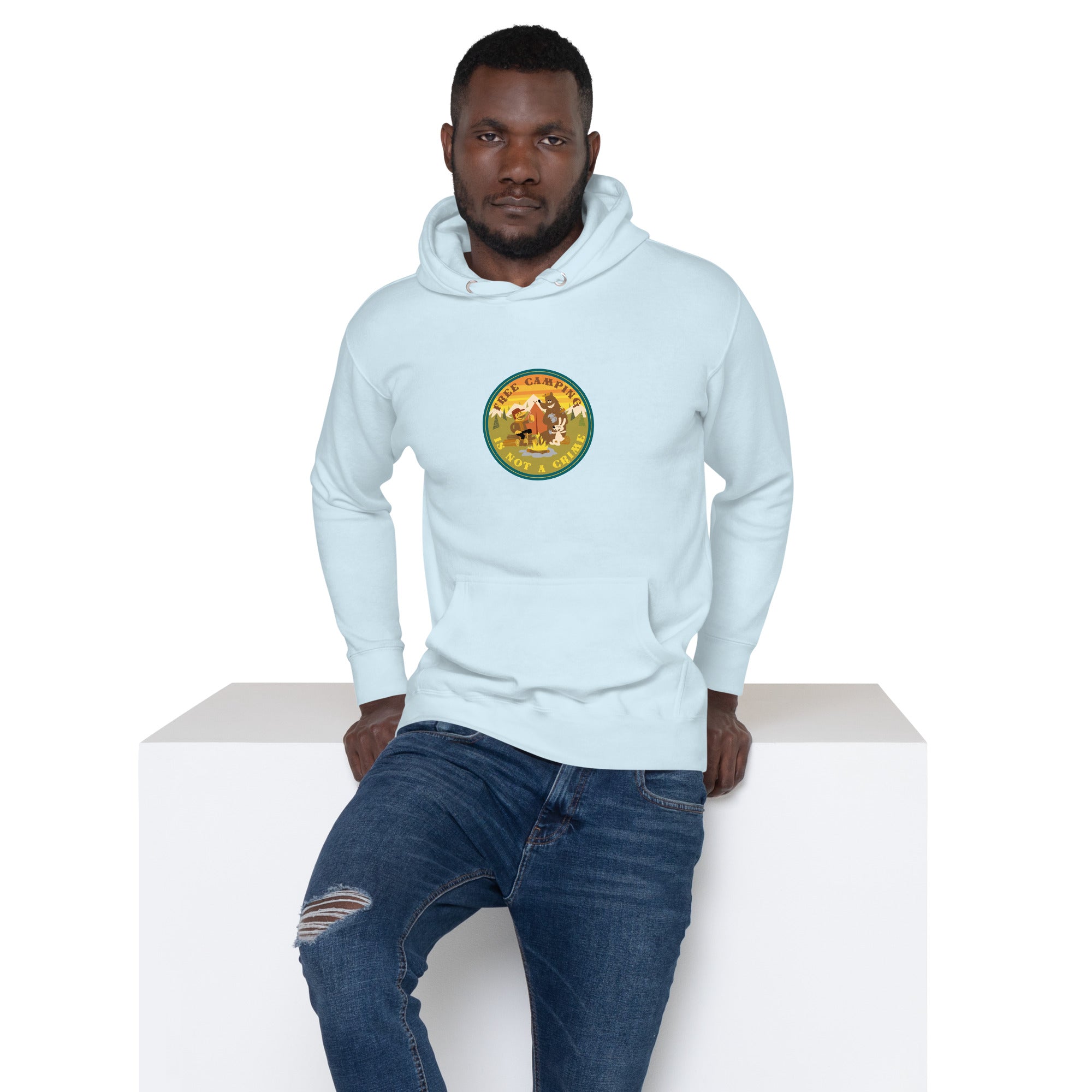 Unisex Cotton Hoodie Free camping is not a crime