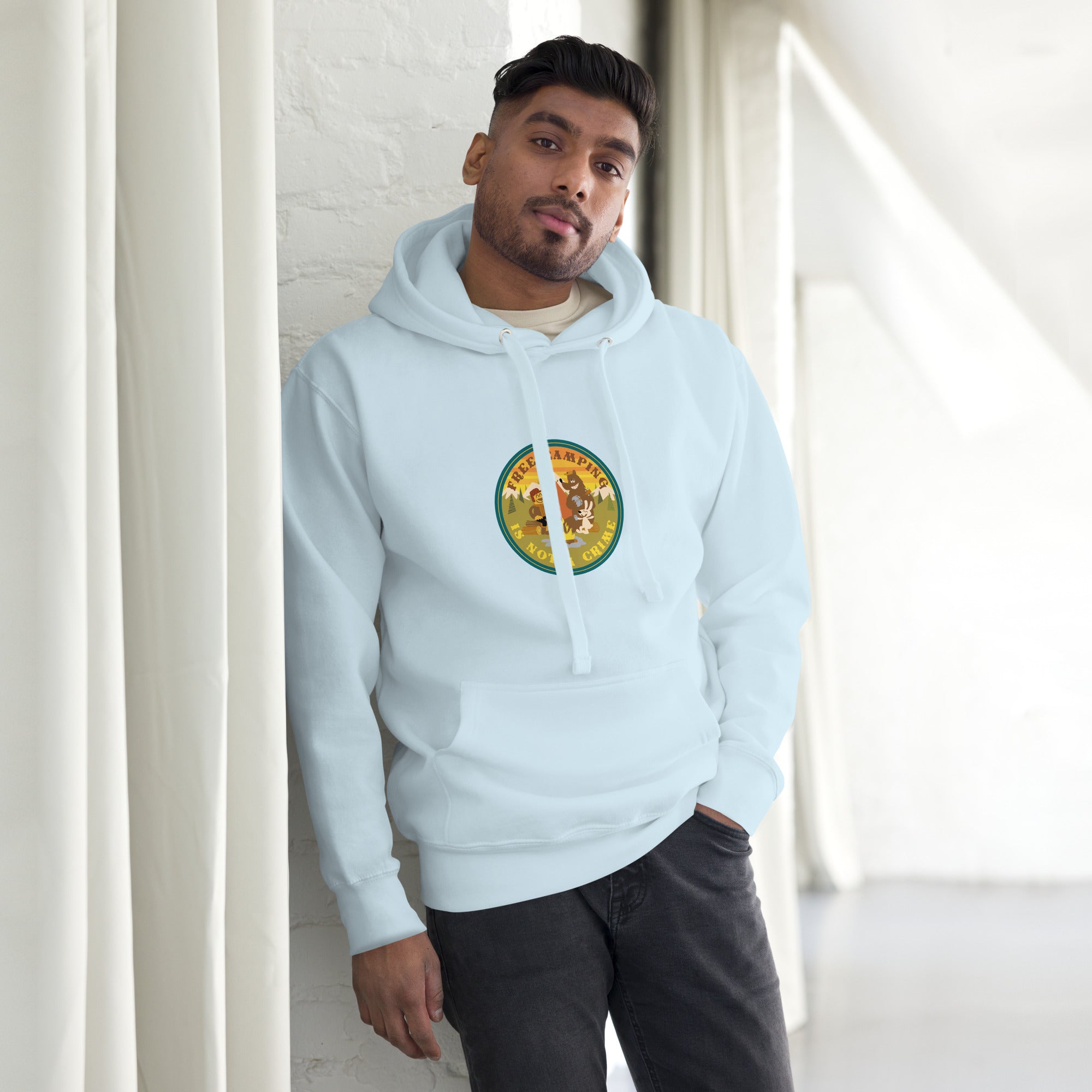 Unisex Cotton Hoodie Free camping is not a crime