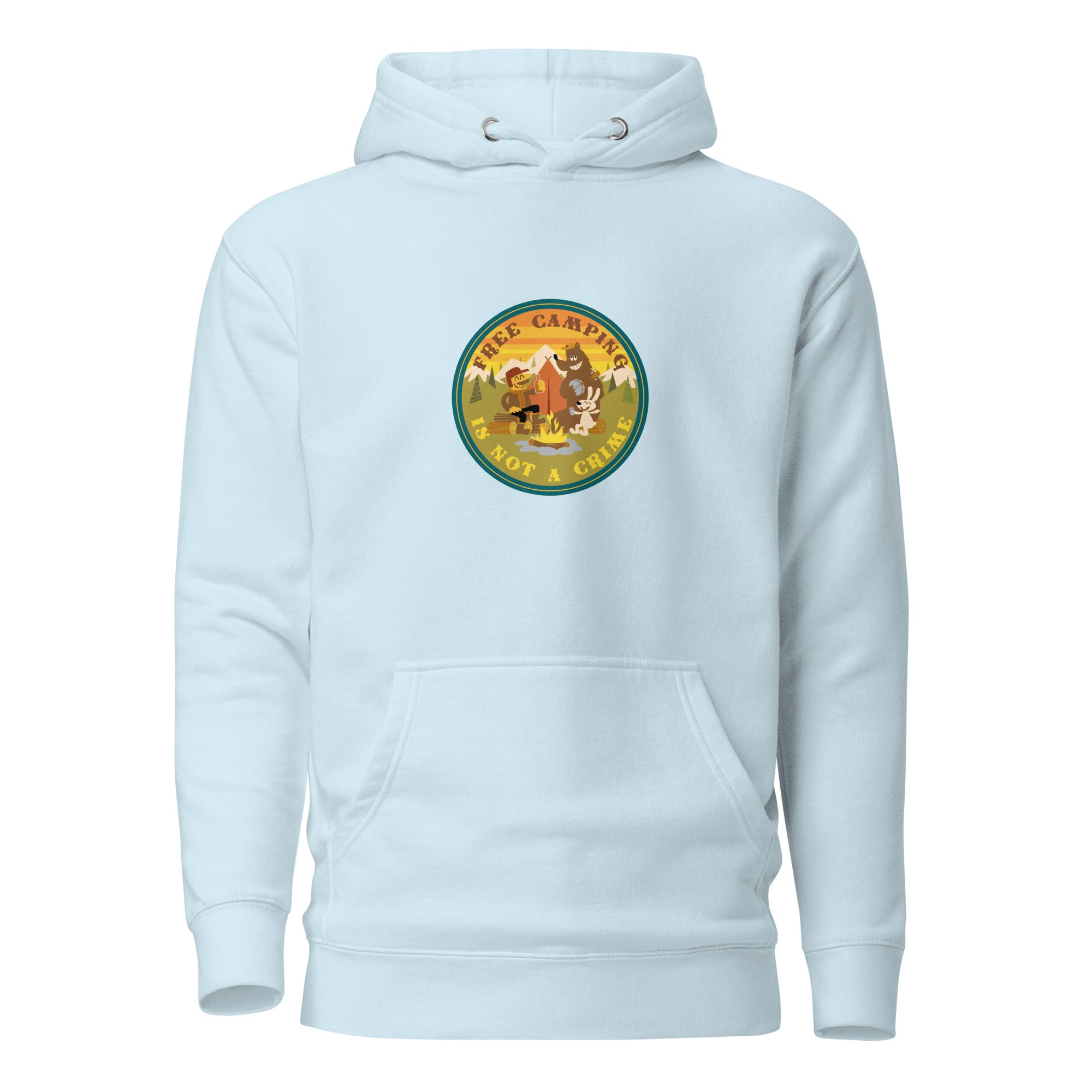 Unisex Cotton Hoodie Free camping is not a crime