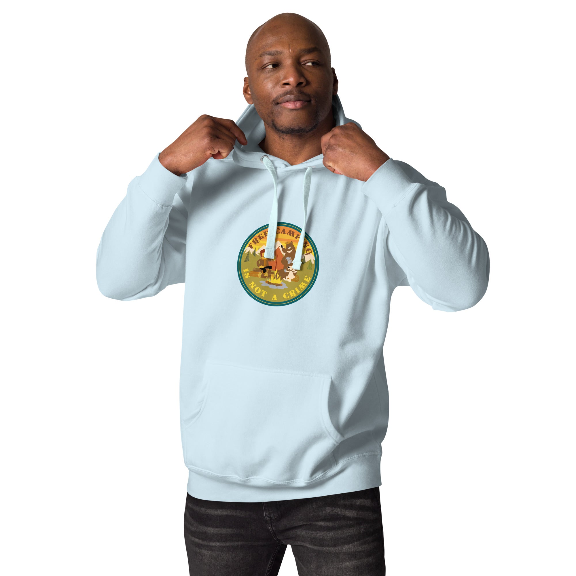 Unisex Cotton Hoodie Free camping is not a crime
