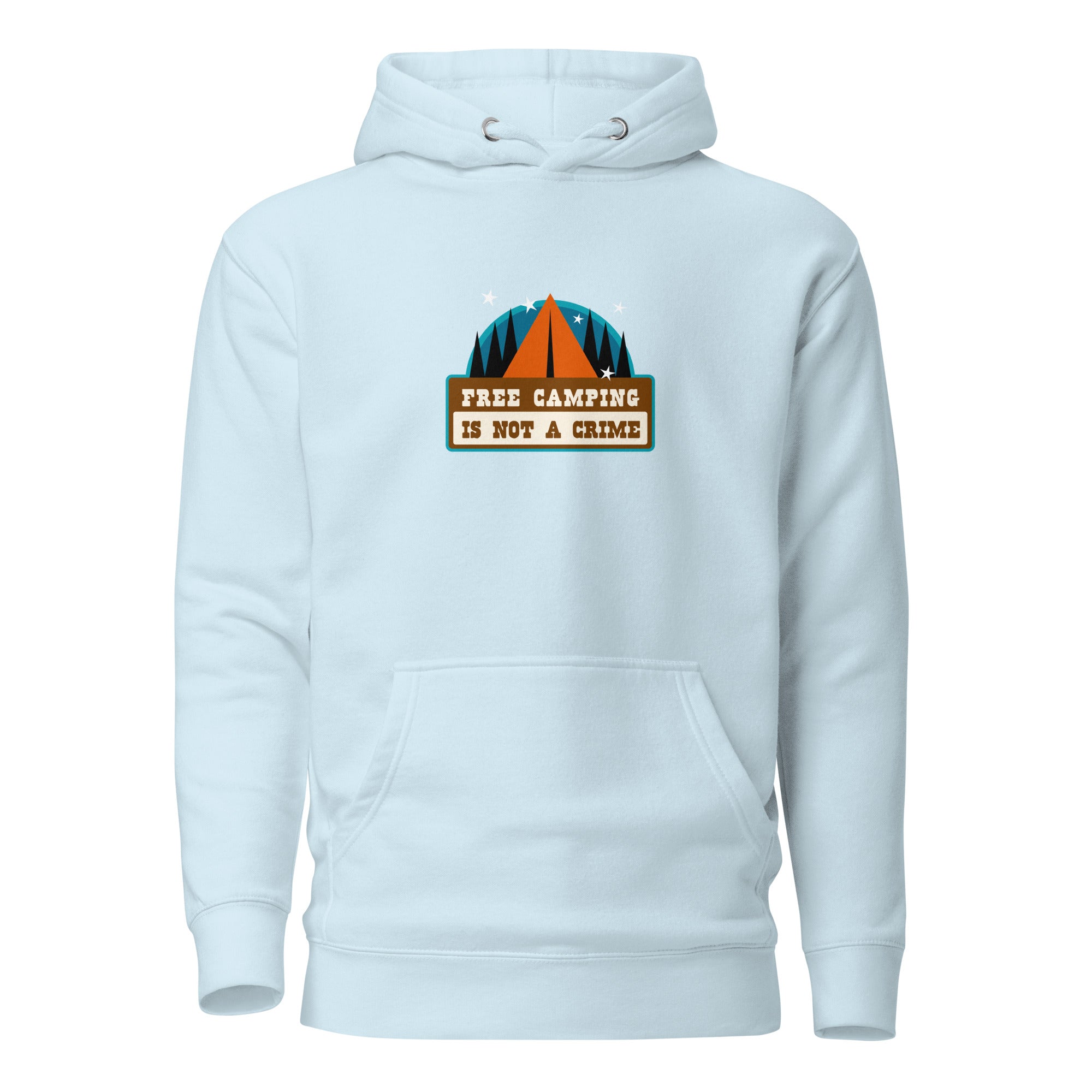 Unisex Cotton Hoodie Free camping is not a crime graphic
