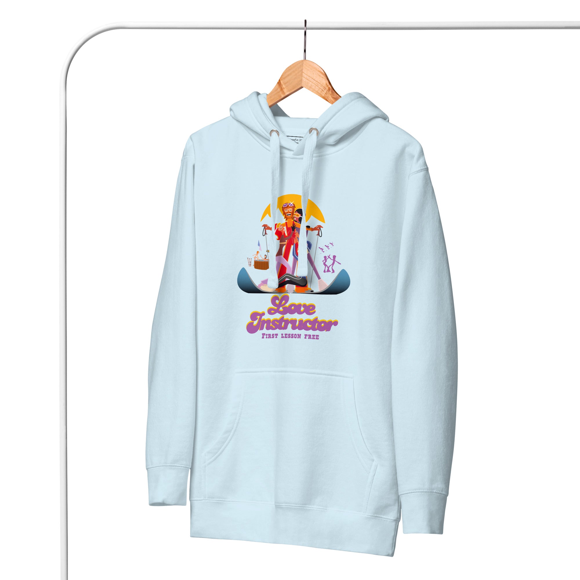 Sweat à capuche unisexe en coton Love Instructor First Lesson free