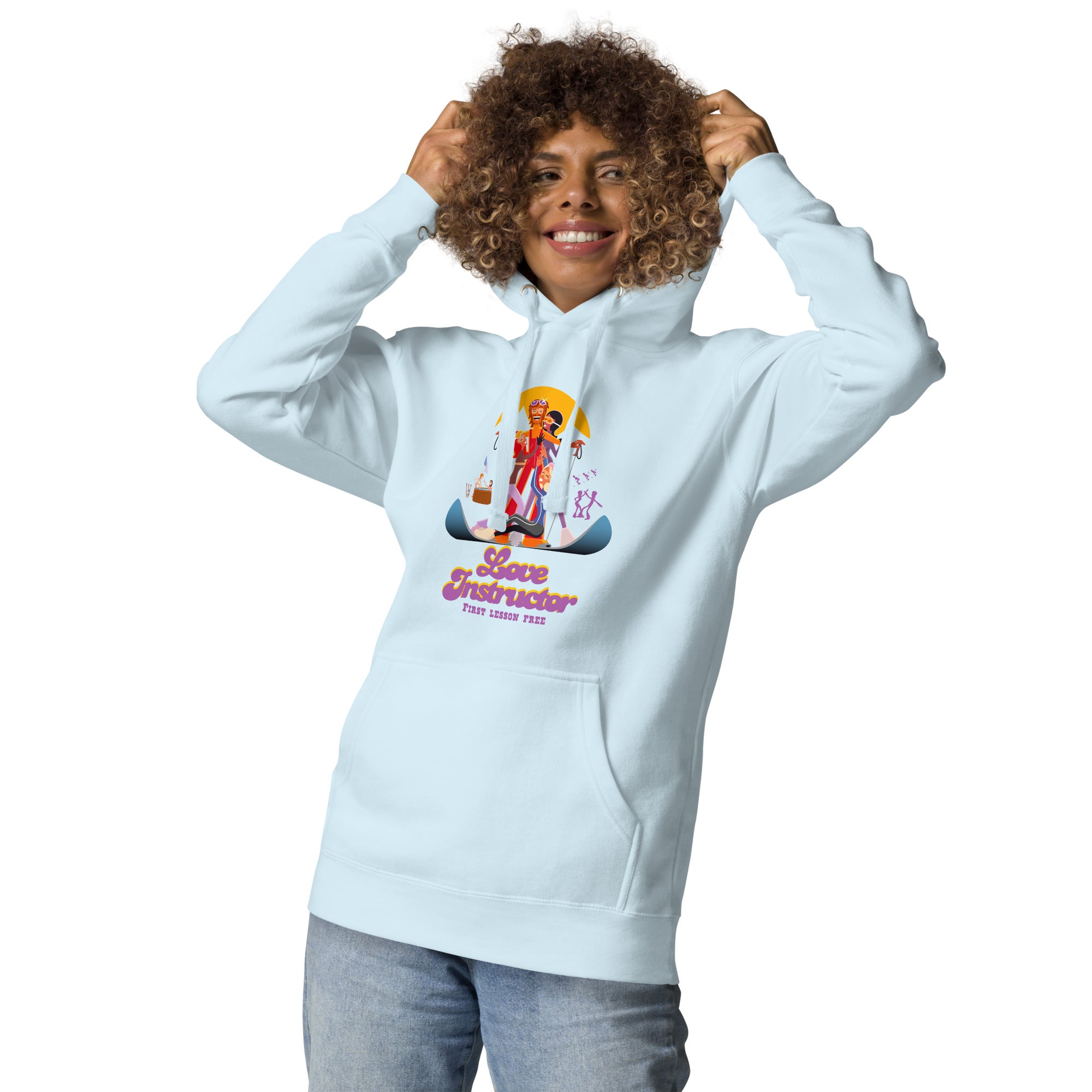 Sweat à capuche unisexe en coton Love Instructor First Lesson free