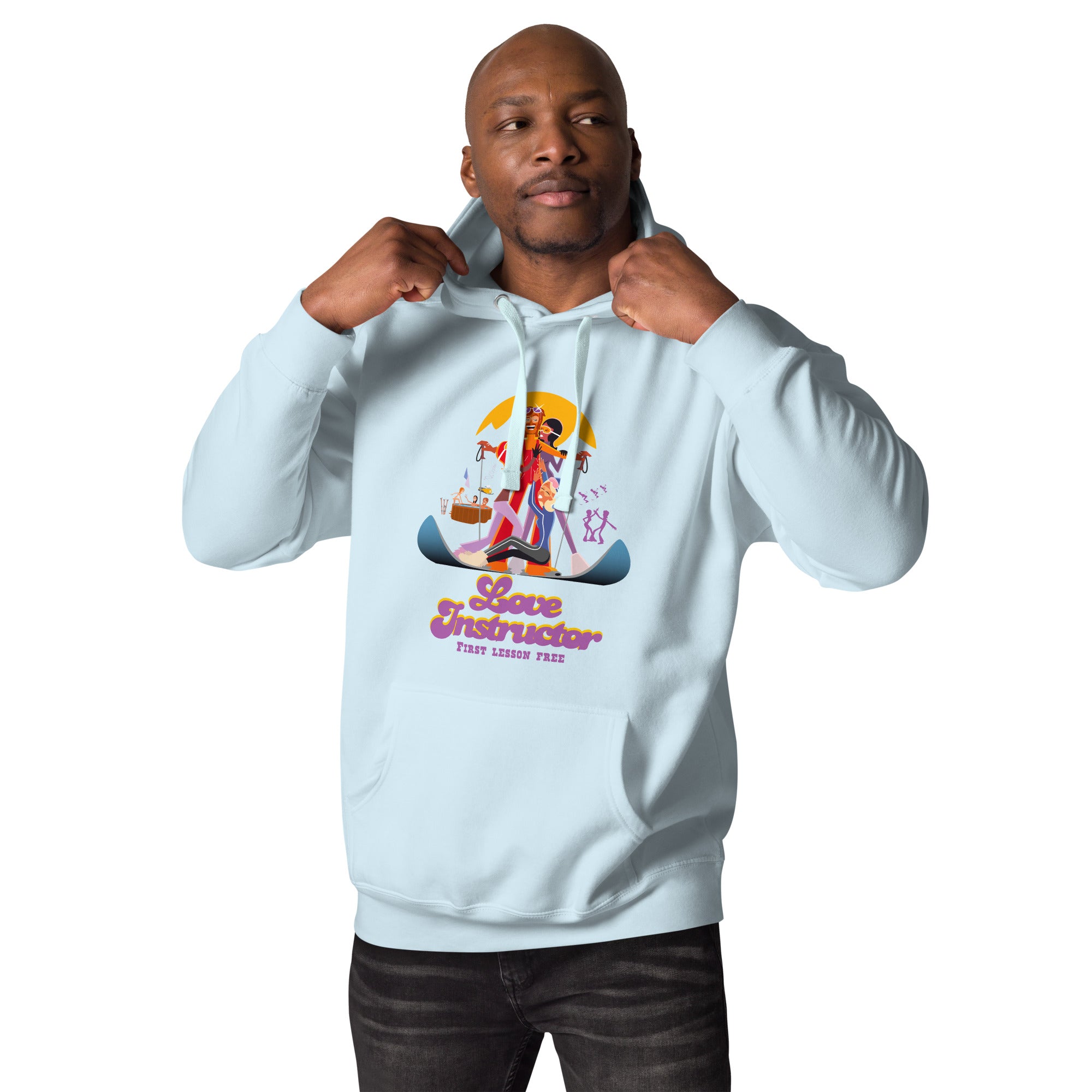 Sweat à capuche unisexe en coton Love Instructor First Lesson free
