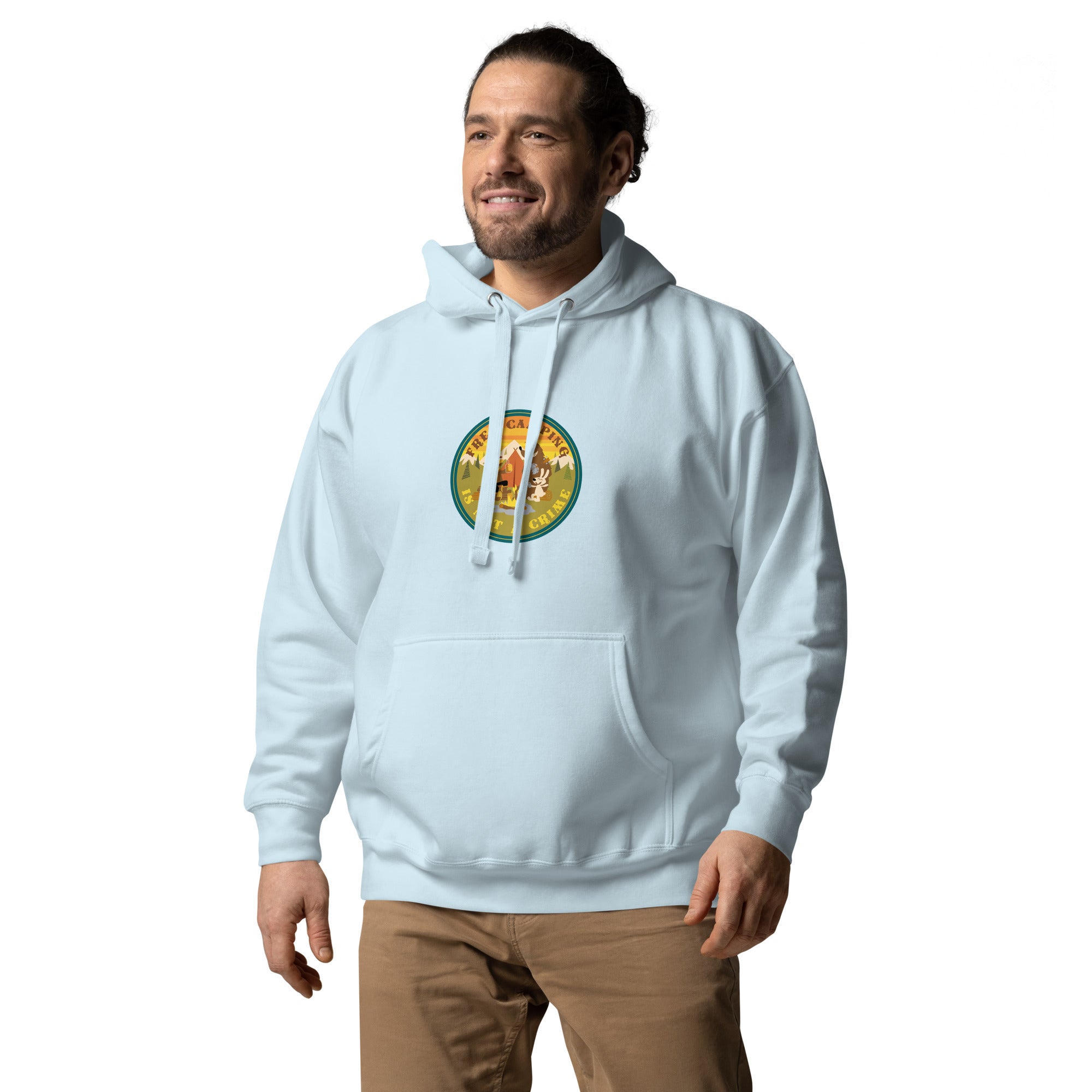 Unisex Cotton Hoodie Free camping is not a crime