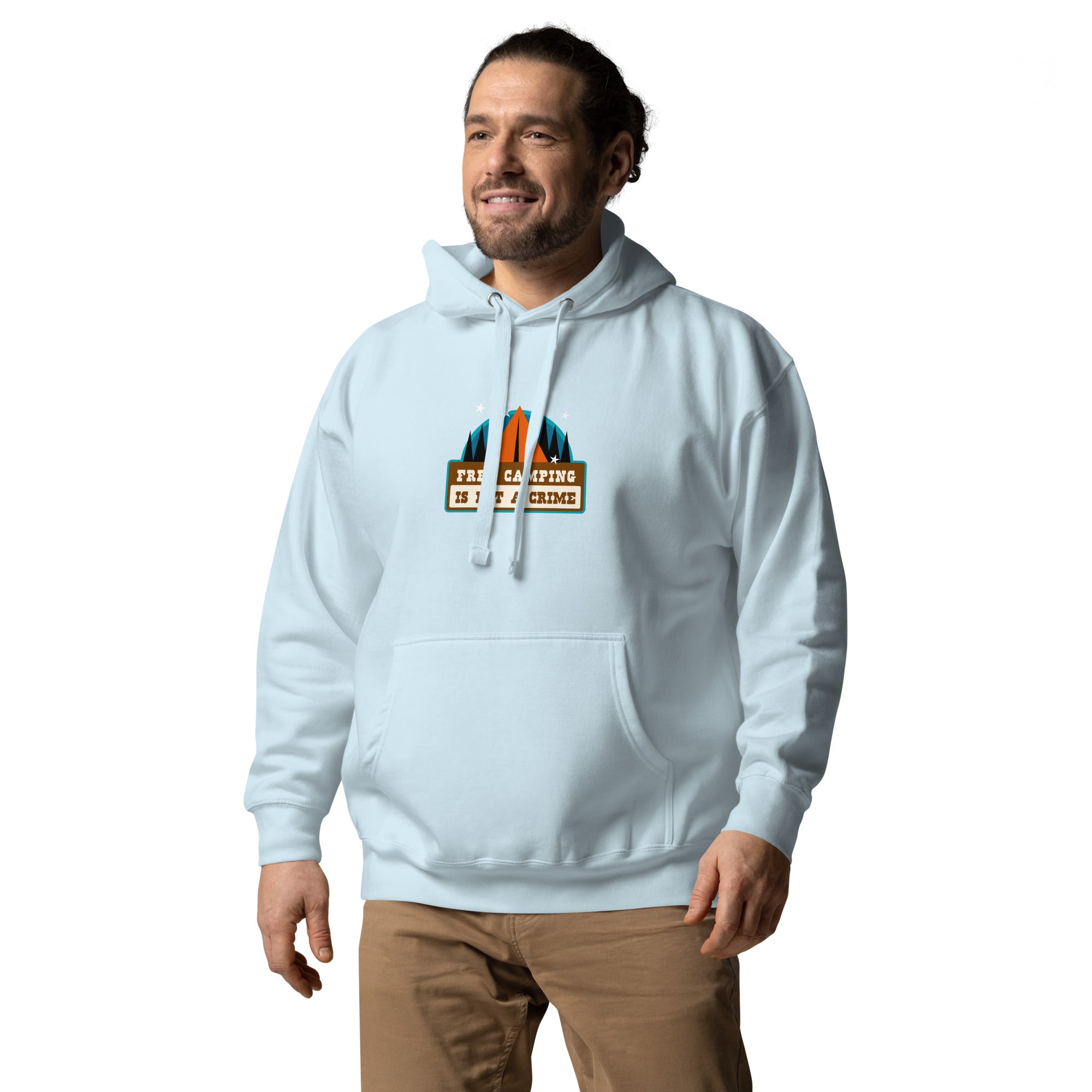 Unisex Cotton Hoodie Free camping is not a crime graphic