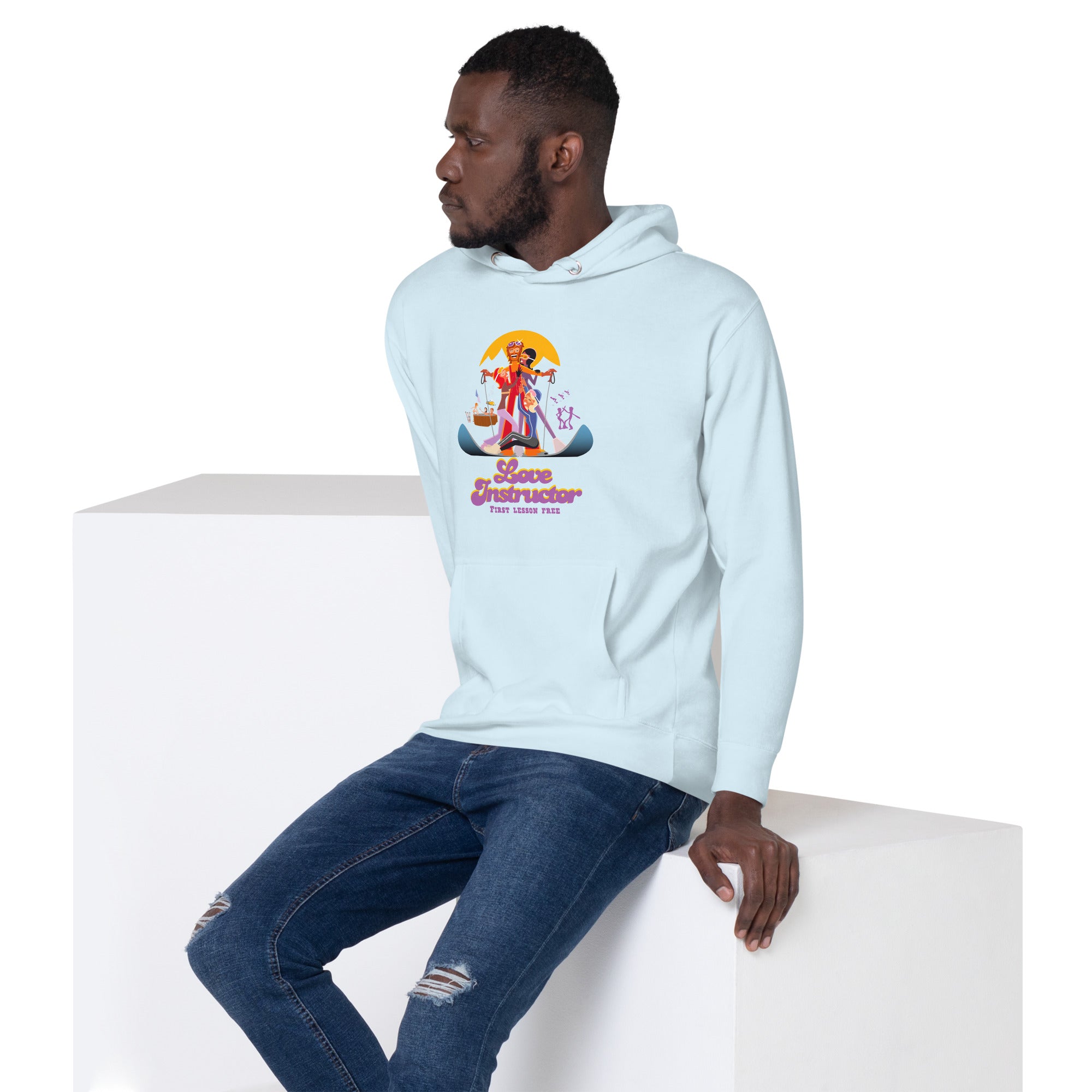 Sweat à capuche unisexe en coton Love Instructor First Lesson free