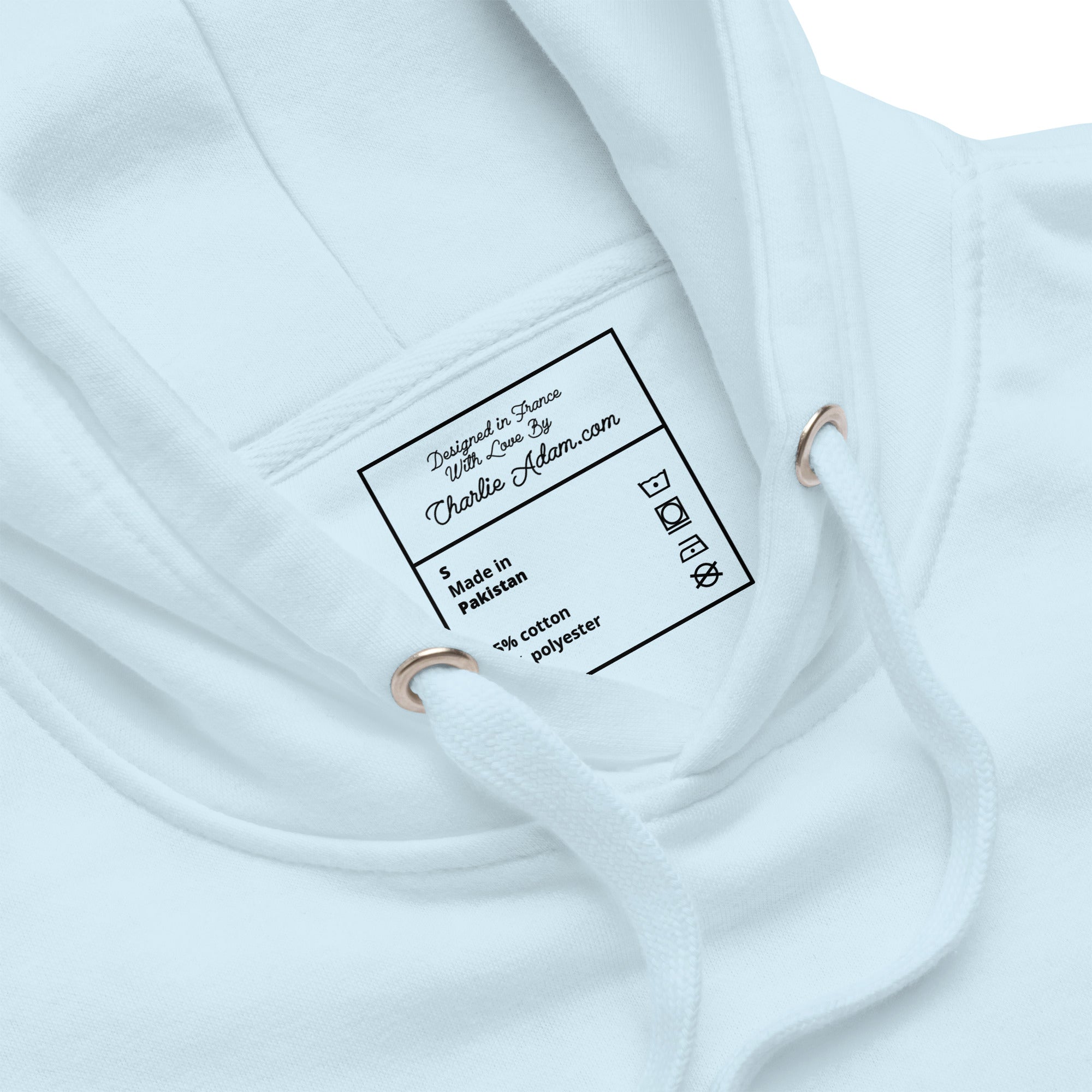 Sweat à capuche unisexe en coton Keep The Sea Clean grand motif brodé navy