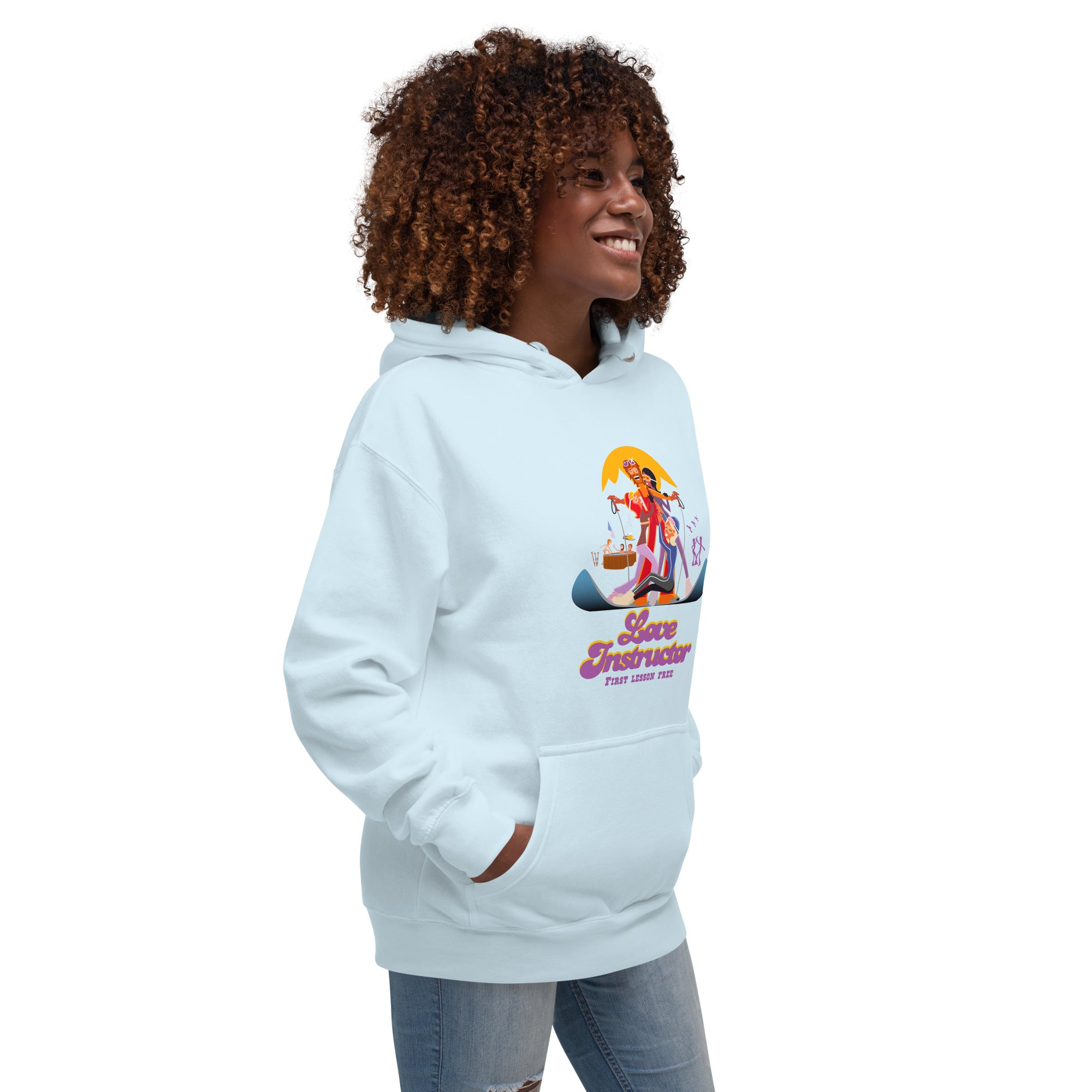 Sweat à capuche unisexe en coton Love Instructor First Lesson free