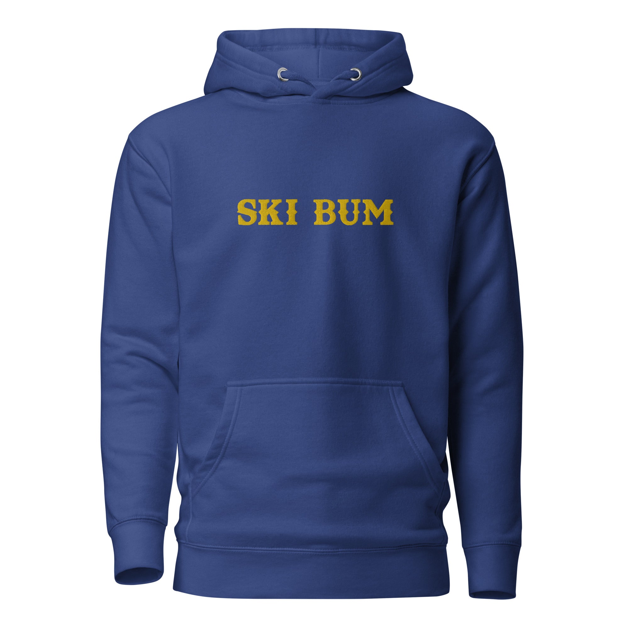 Sweat à capuche unisexe en coton Ski Bum Gold brodé