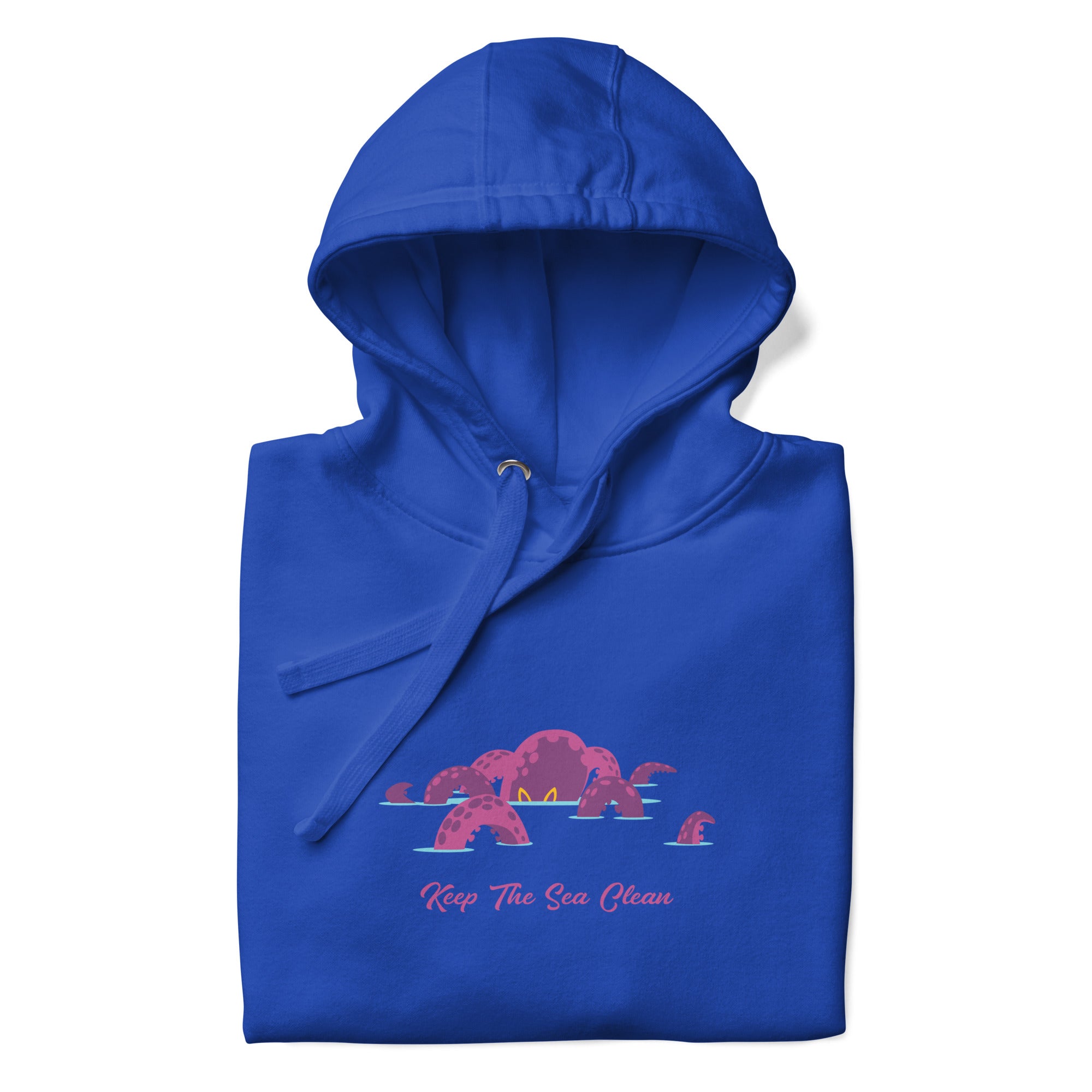 Unisex Cotton Hoodie Octopus Purple