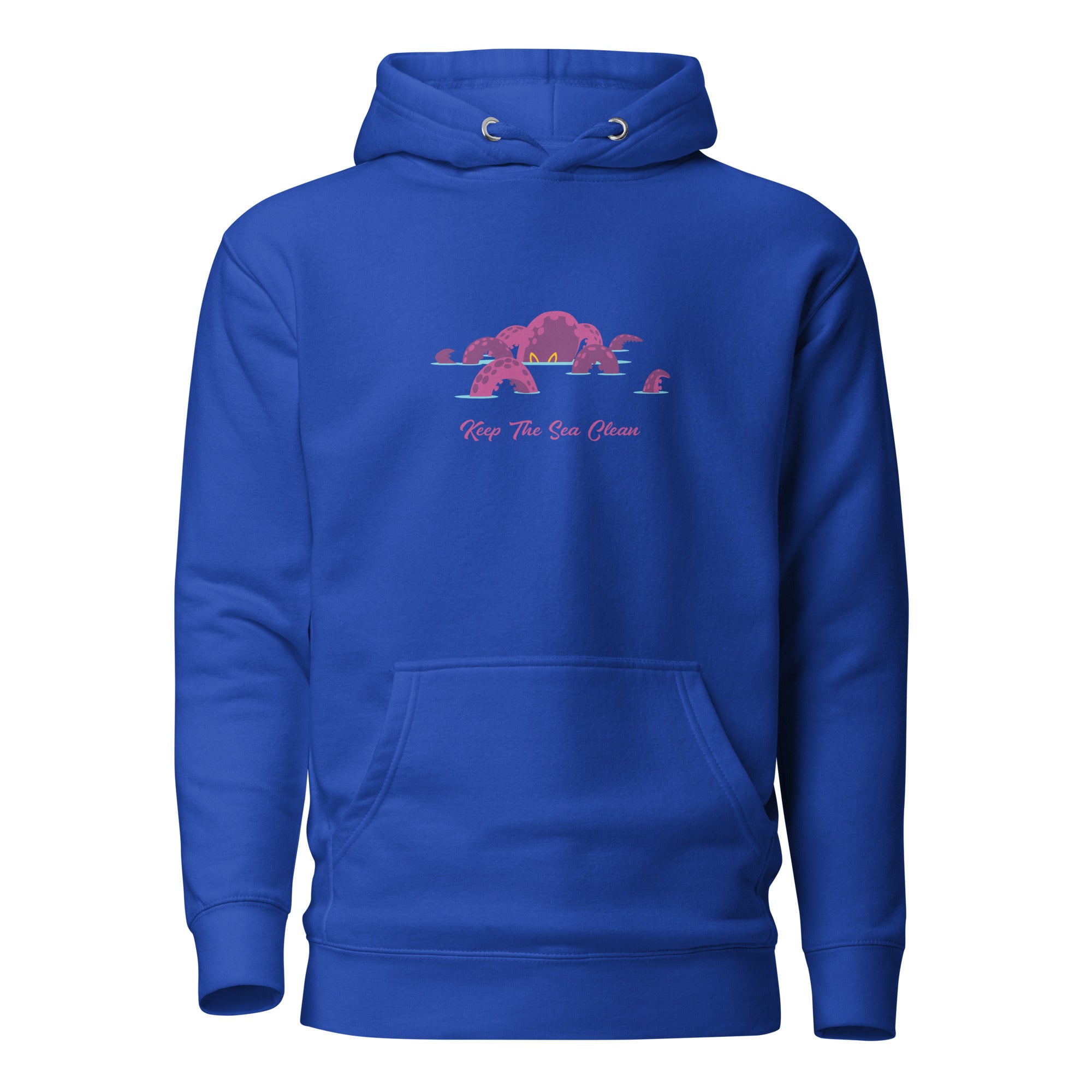 Unisex Cotton Hoodie Octopus Purple