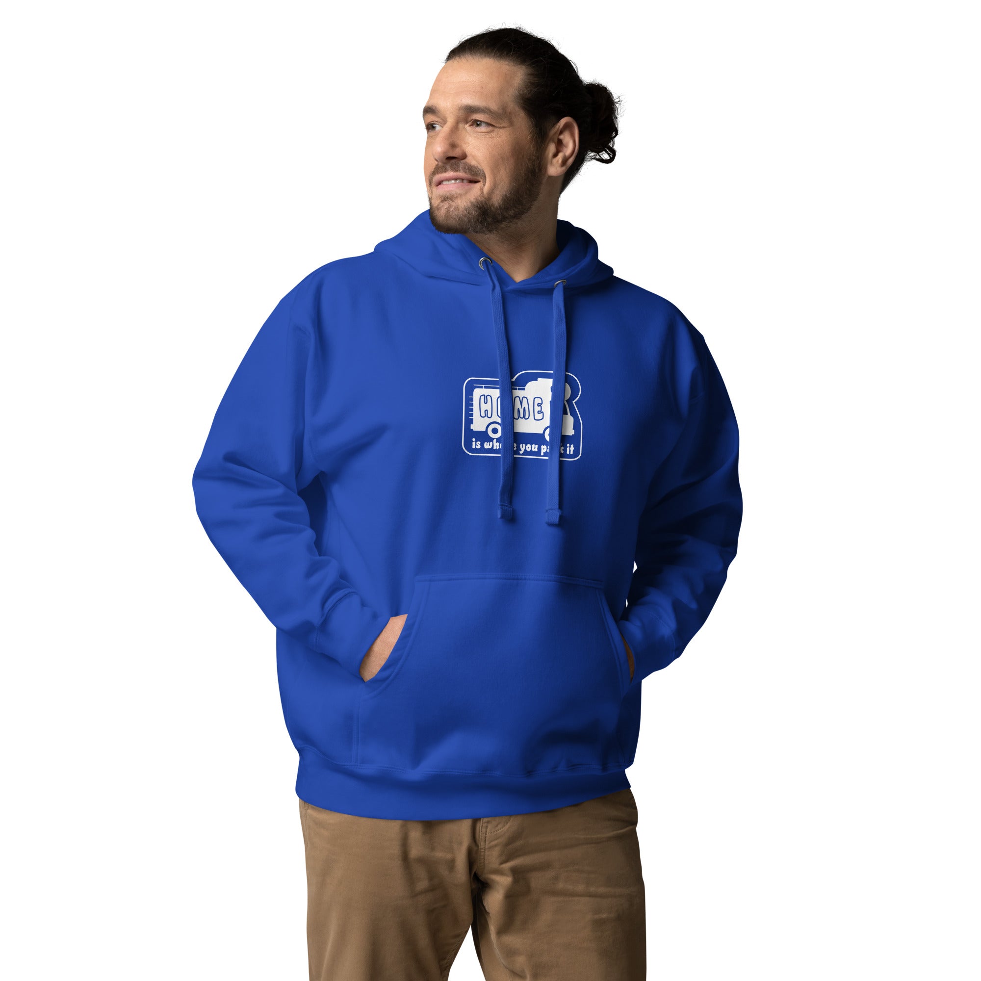 Unisex Cotton Hoodie White Camper Van Home is where you park it