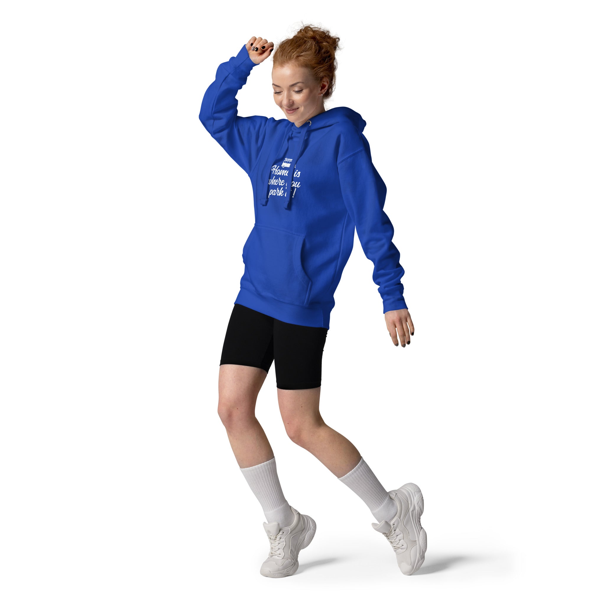 Unisex Cotton Hoodie White Surf Combi Home is where you park it