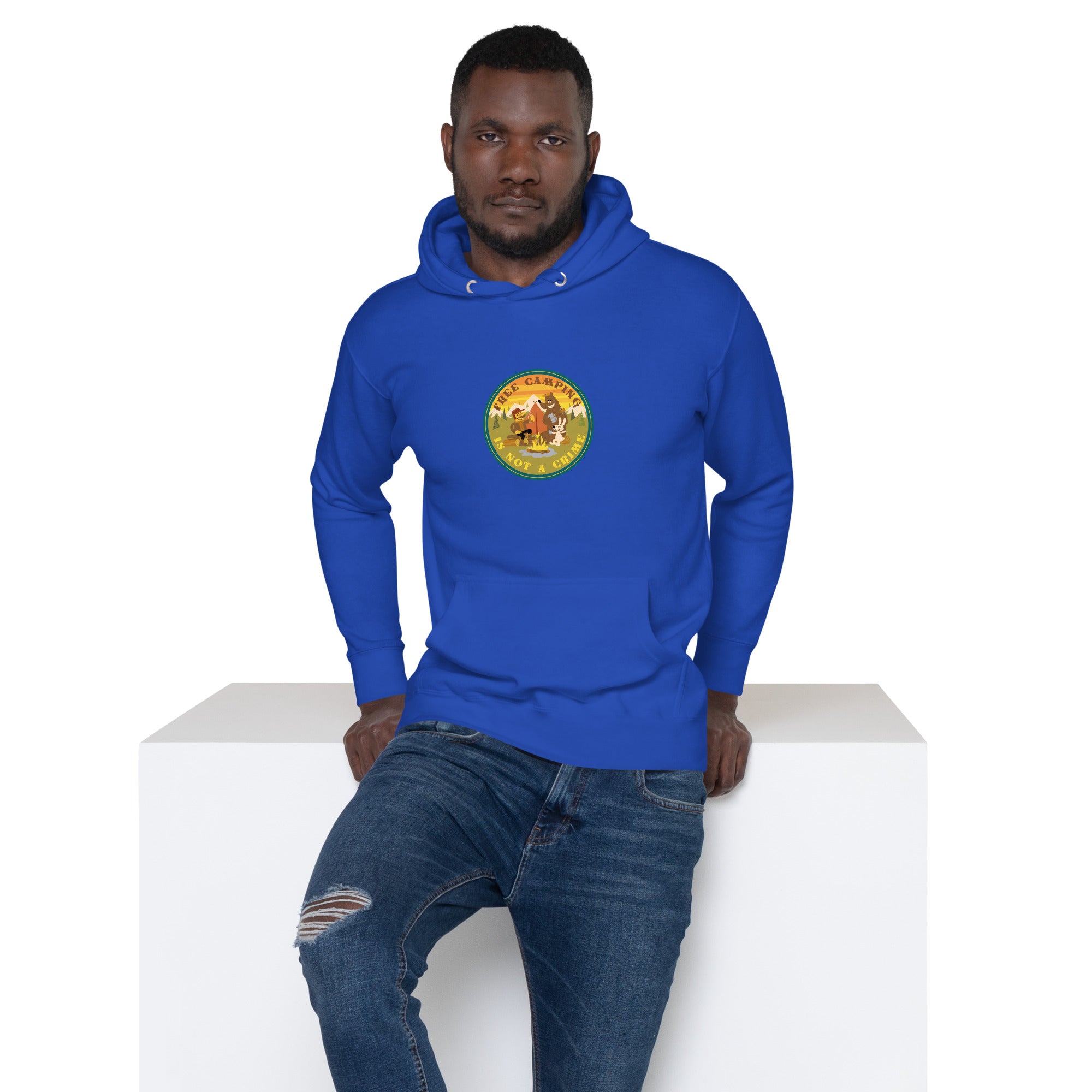 Unisex Cotton Hoodie Free camping is not a crime