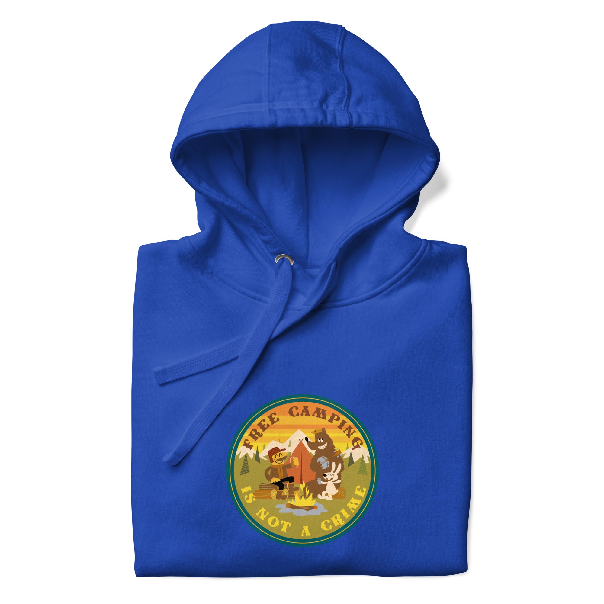 Unisex Cotton Hoodie Free camping is not a crime