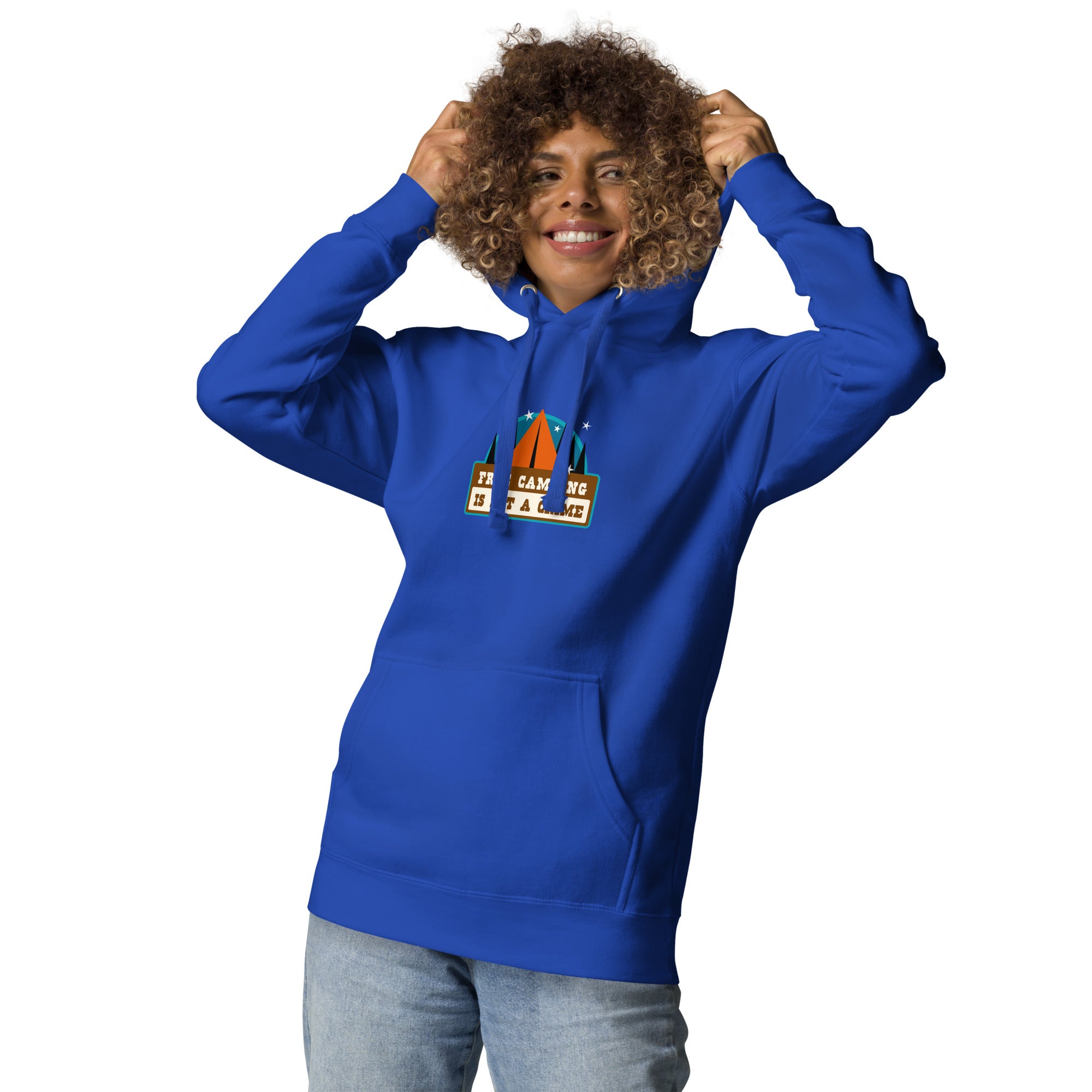 Unisex Cotton Hoodie Free camping is not a crime graphic