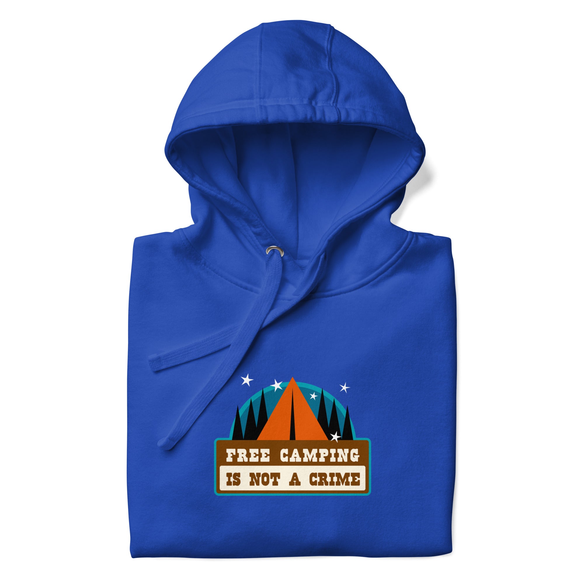 Unisex Cotton Hoodie Free camping is not a crime graphic