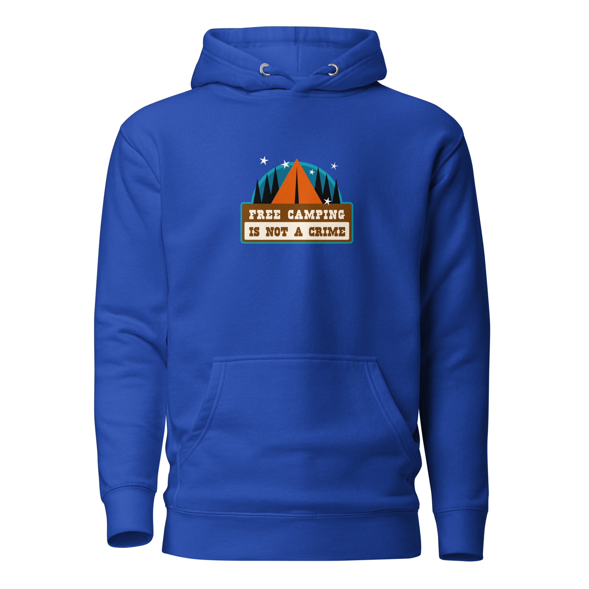 Unisex Cotton Hoodie Free camping is not a crime graphic