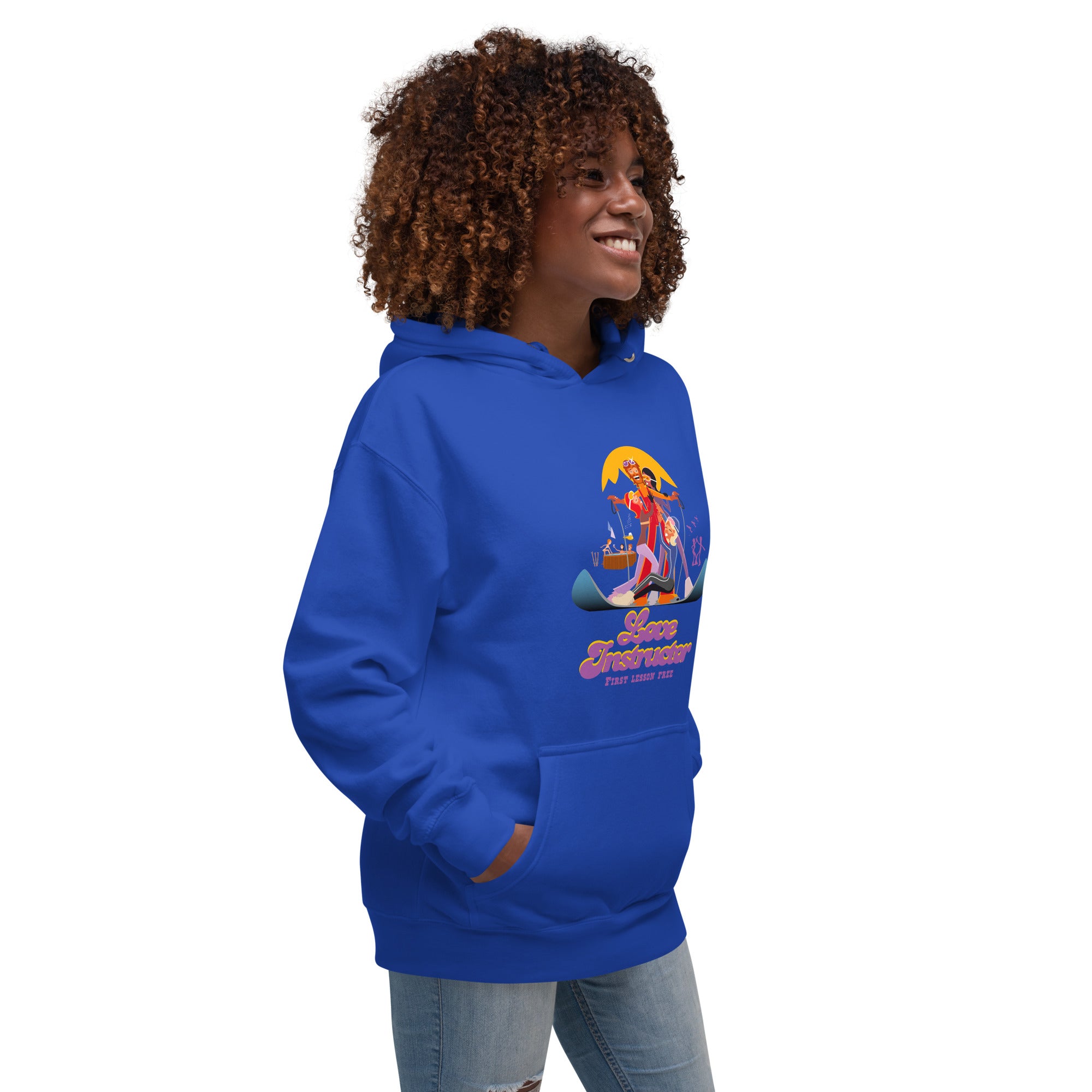 Sweat à capuche unisexe en coton Love Instructor First Lesson free