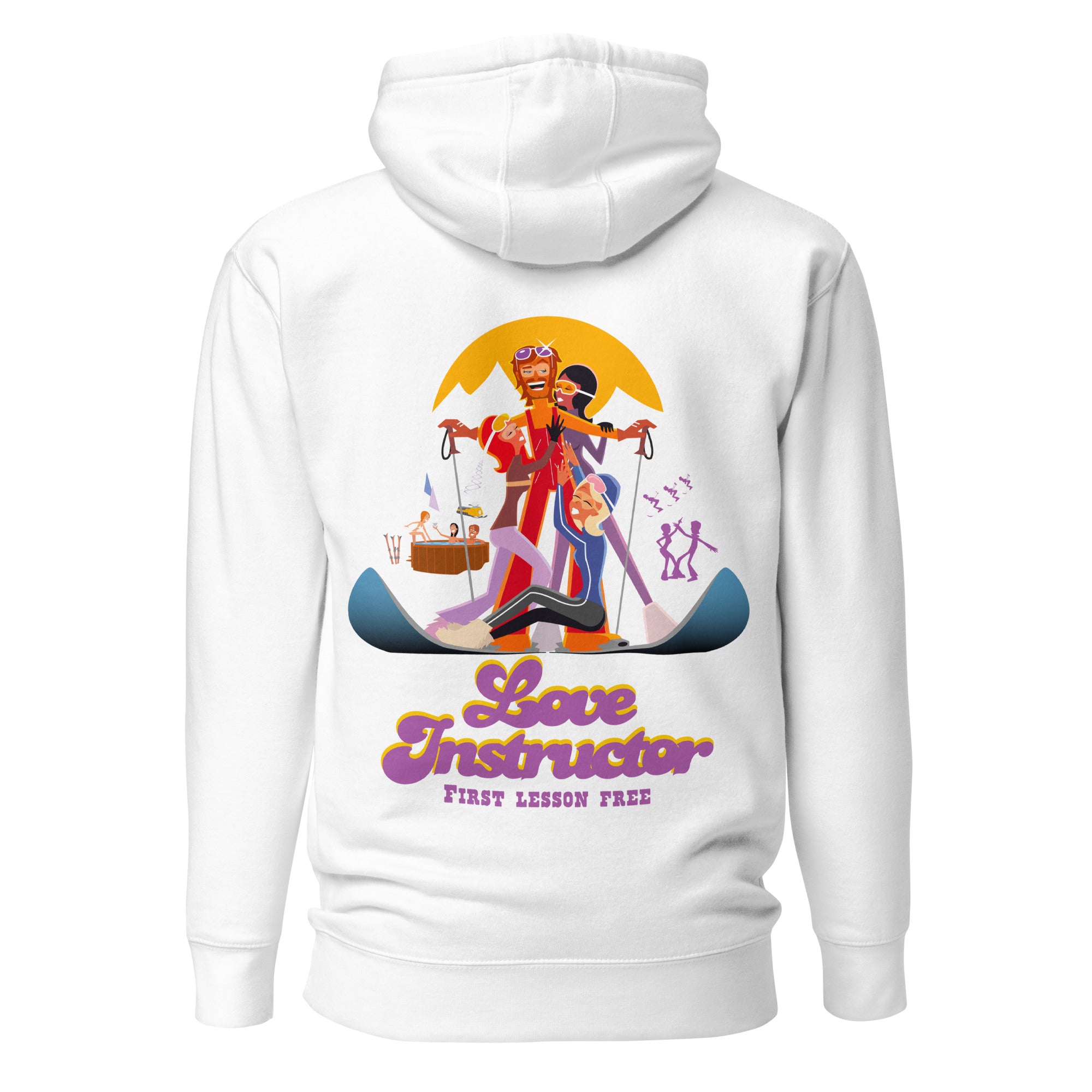 Sweat à capuche unisexe en coton Love Instructor First Lesson free grand motif dans le dos