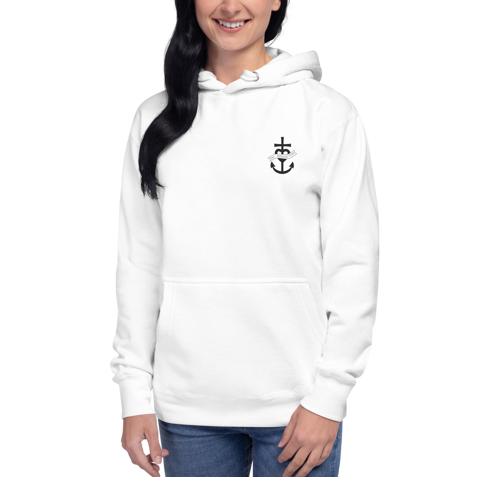 Unisex Cotton Hoodie Oh Bonne Mer 1 (front & back)