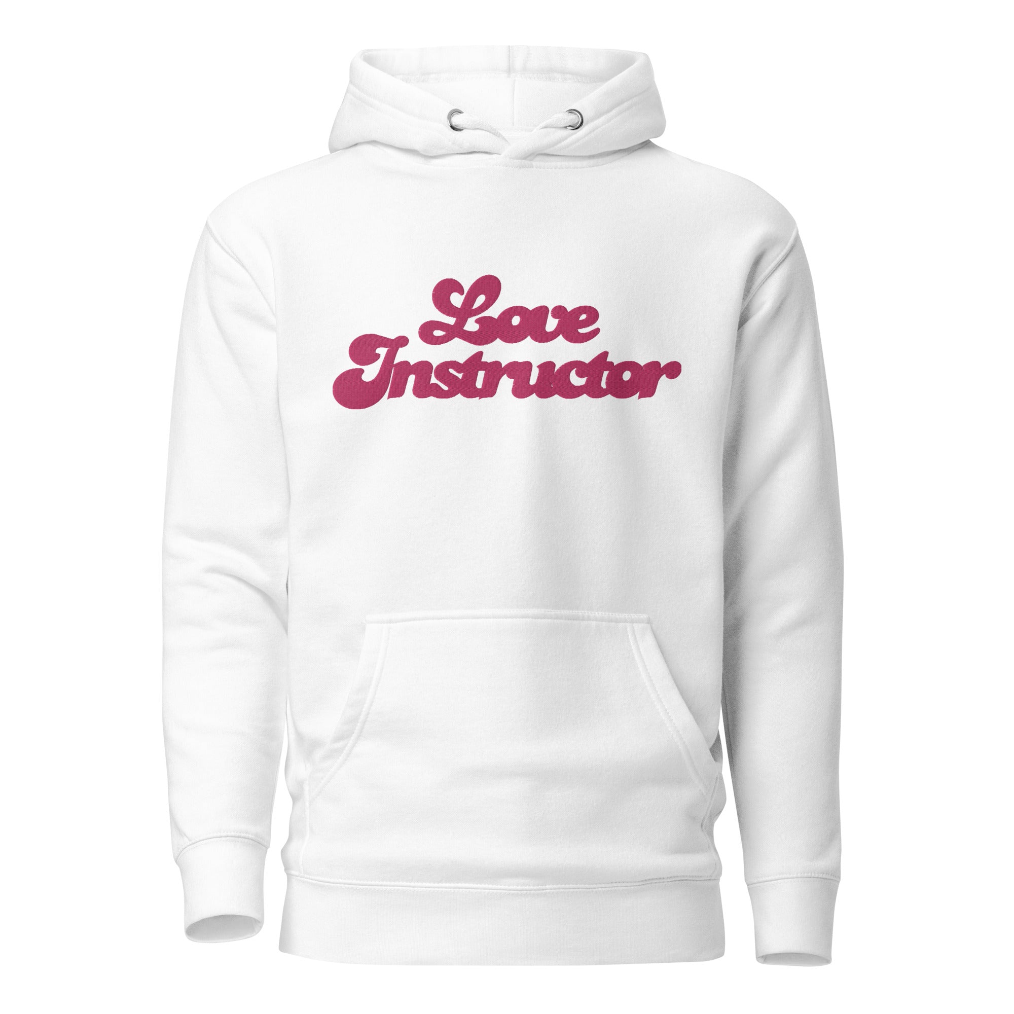 Sweat à capuche unisexe en coton Love Instructor grand motif brodé