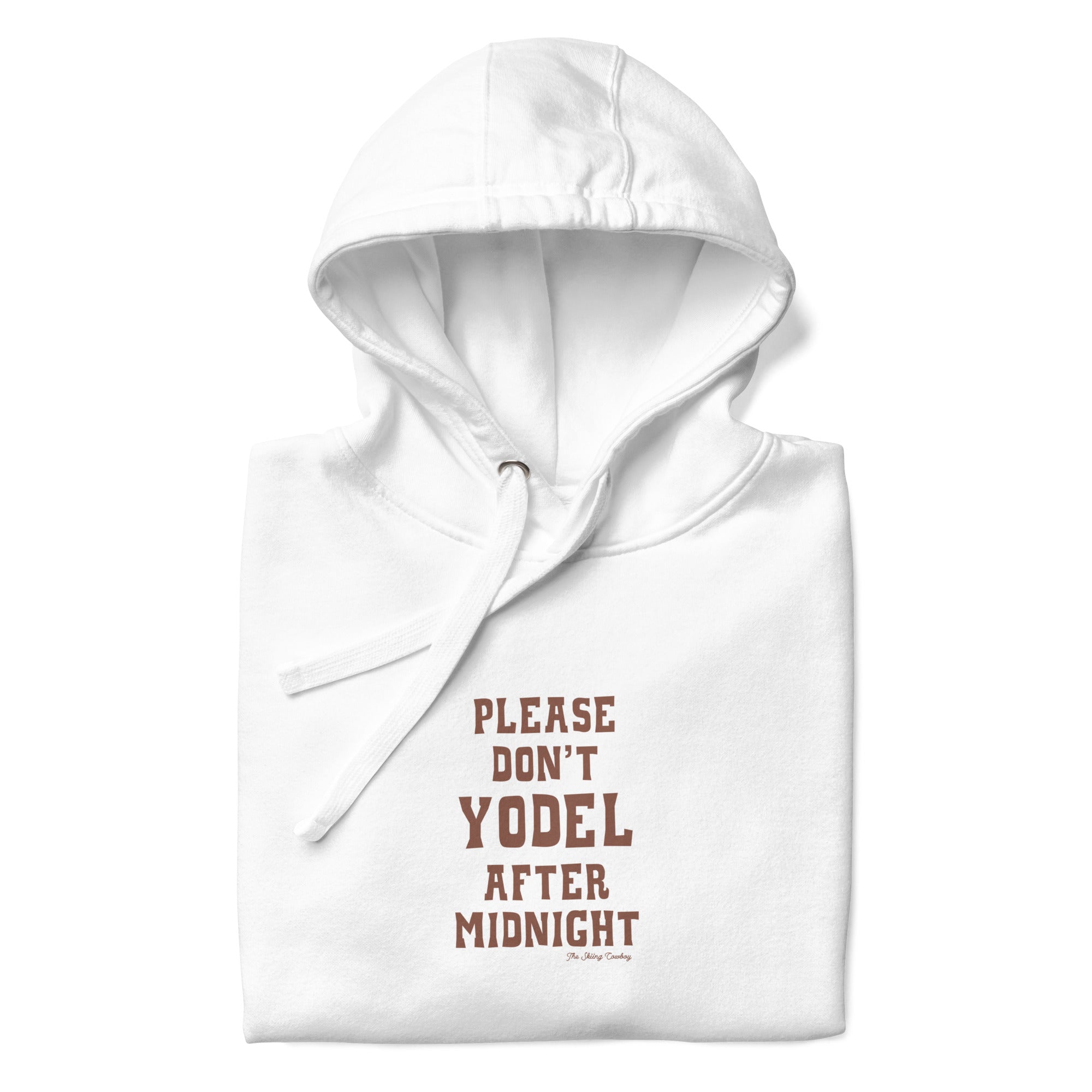 Unisex Cotton Hoodie Don't Yodel After Midnight on light colors