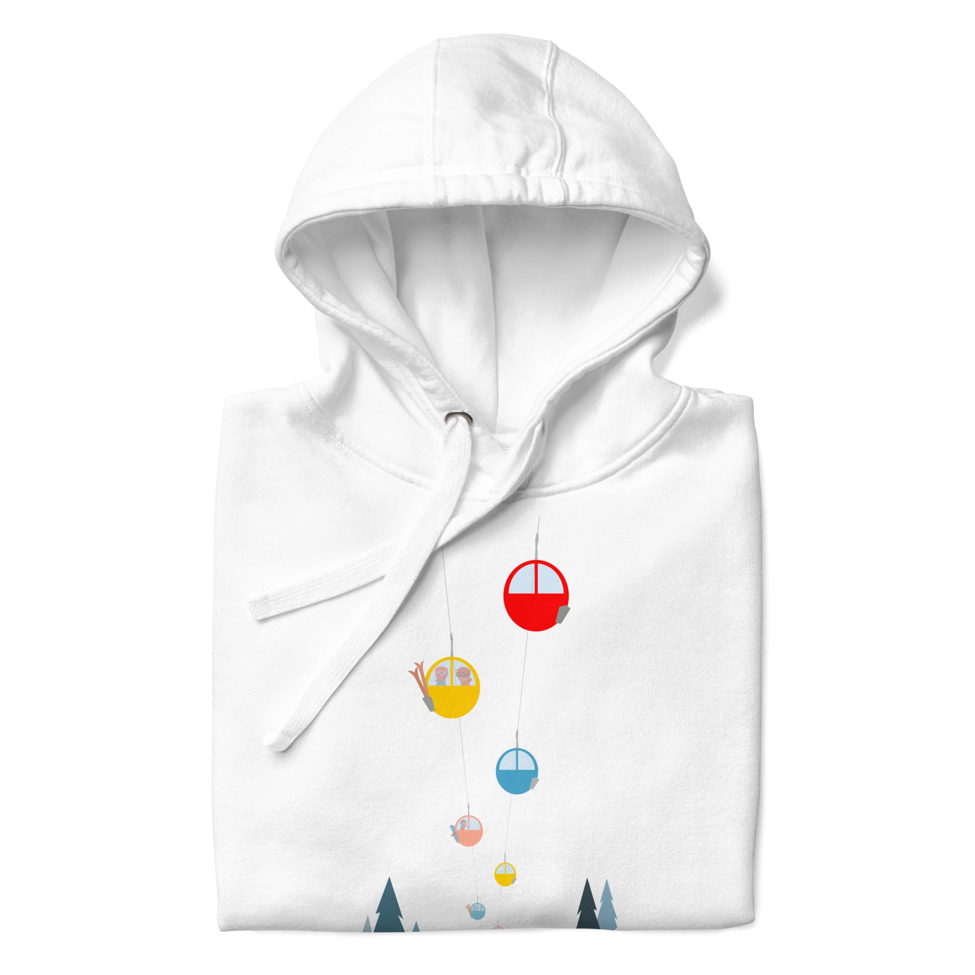 Sweat à capuche unisexe en coton Gondolas in the mist (face & dos)