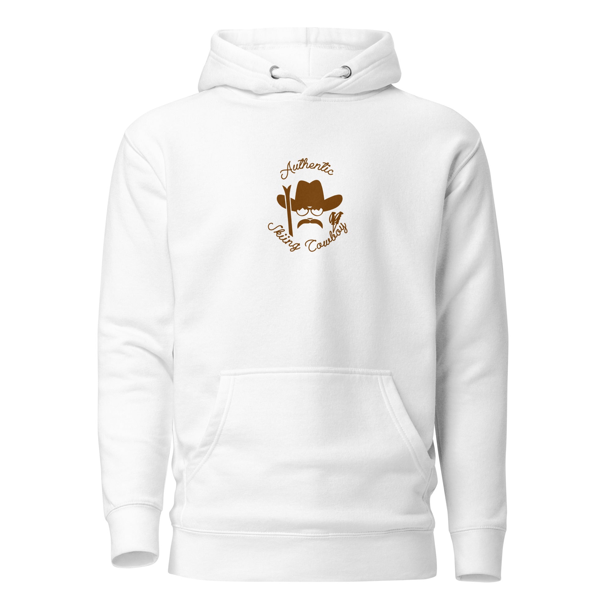 Sweat à capuche unisexe en coton Authentic Skiing Cowboy marron