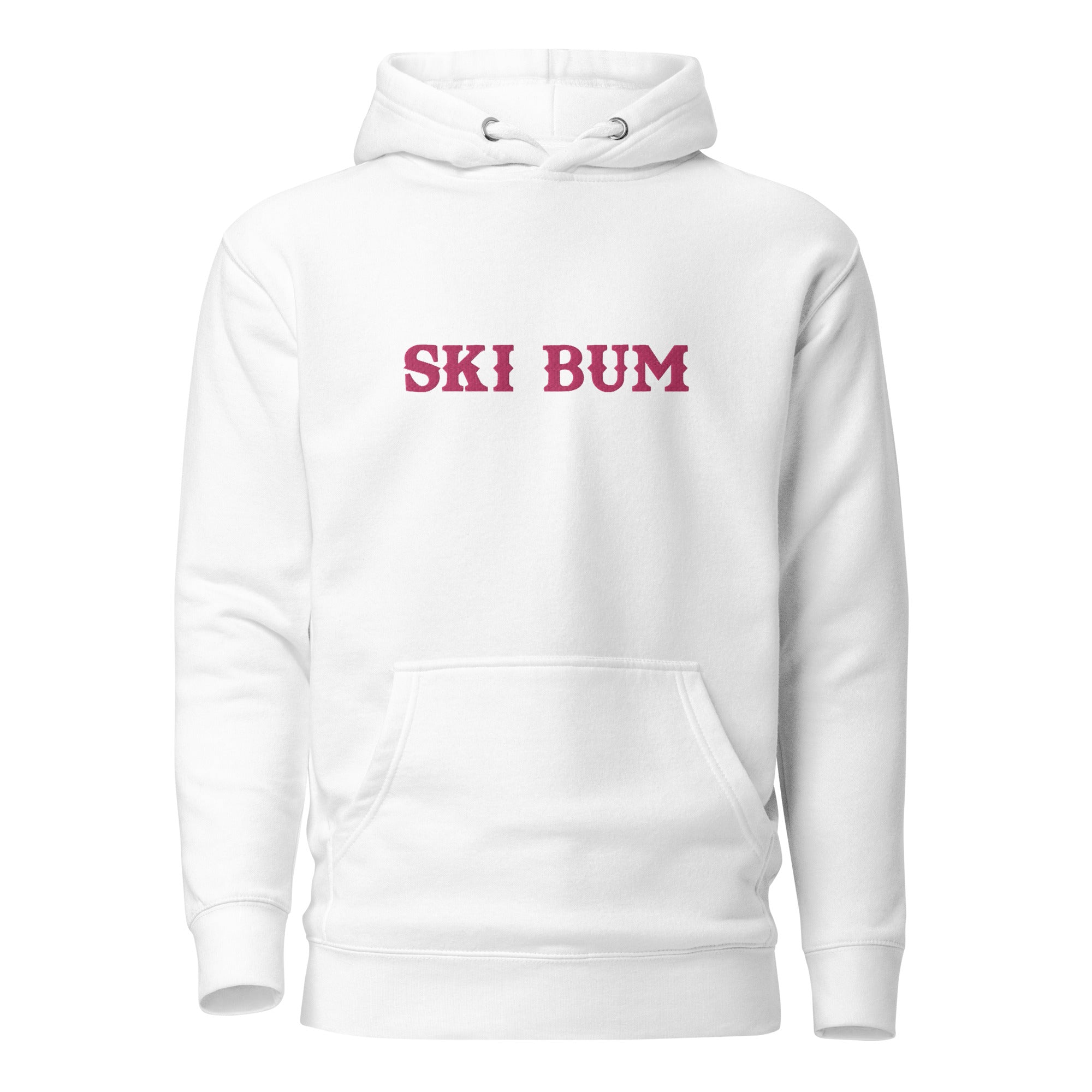 Sweat à capuche unisexe en coton Ski Bum Flamingo brodé