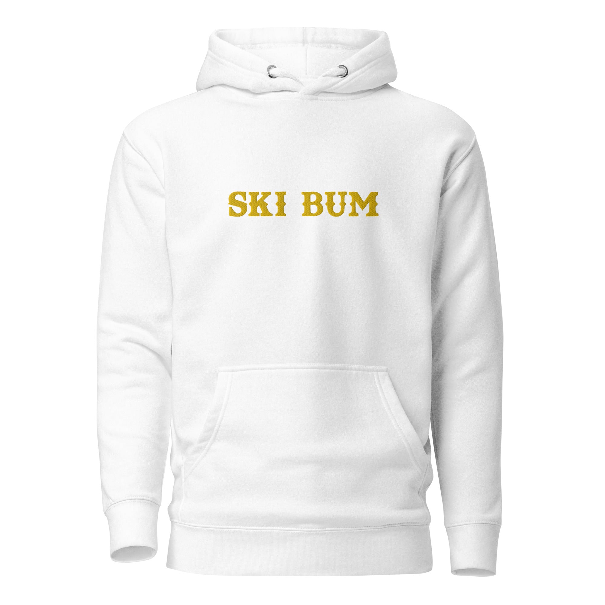 Sweat à capuche unisexe en coton Ski Bum Gold brodé