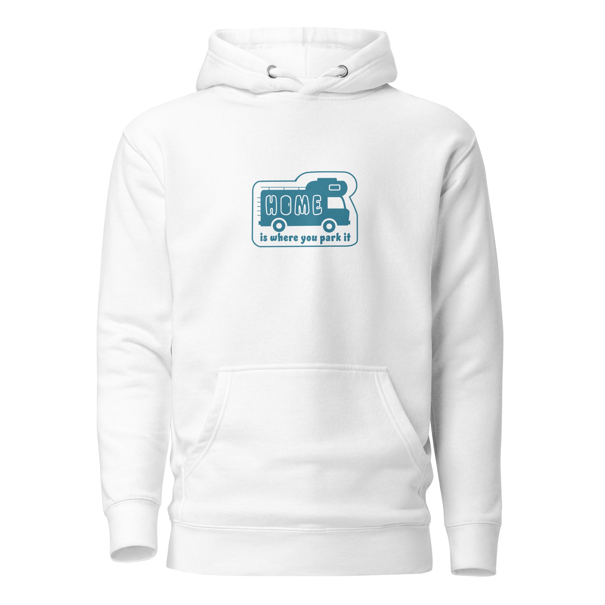 Unisex Cotton Hoodie Blue Camper Van Home is where you park it