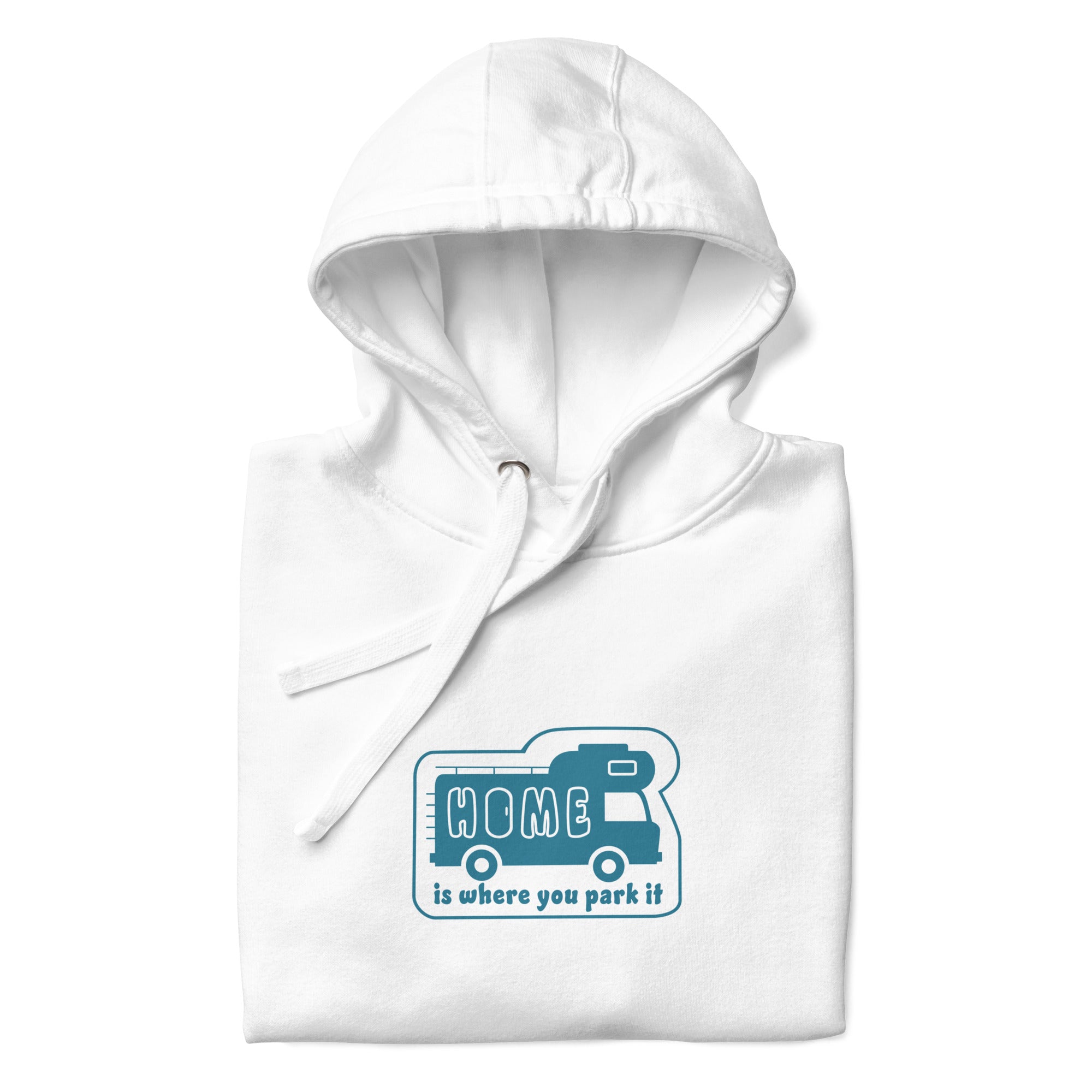 Unisex Cotton Hoodie Blue Camper Van Home is where you park it