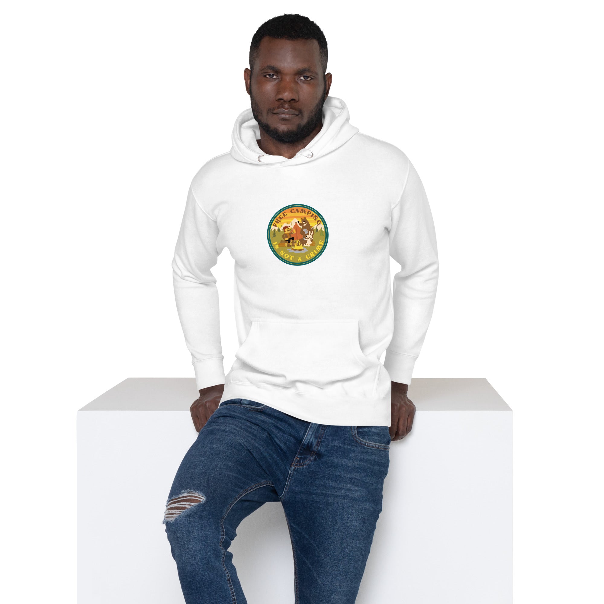 Unisex Cotton Hoodie Free camping is not a crime