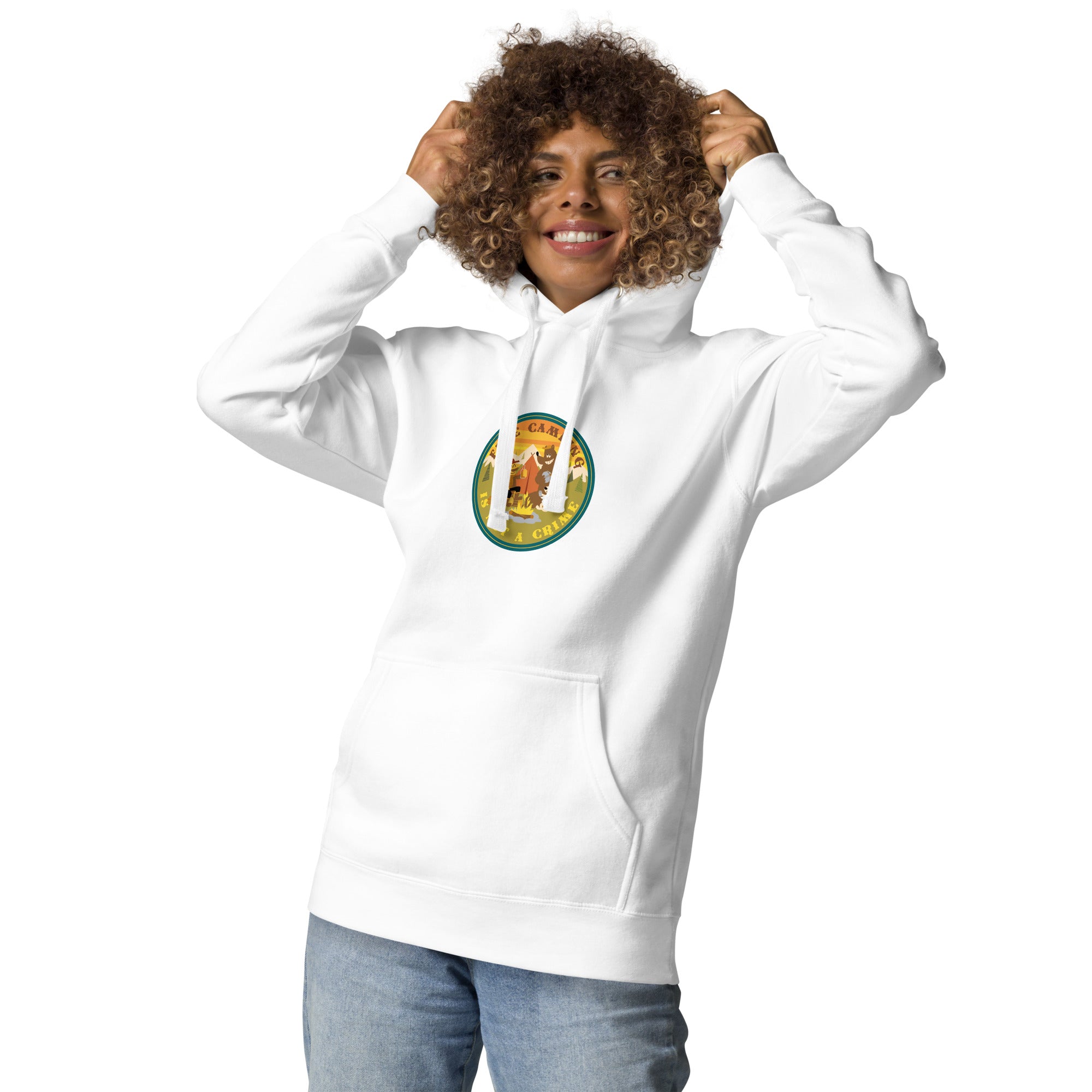 Unisex Cotton Hoodie Free camping is not a crime