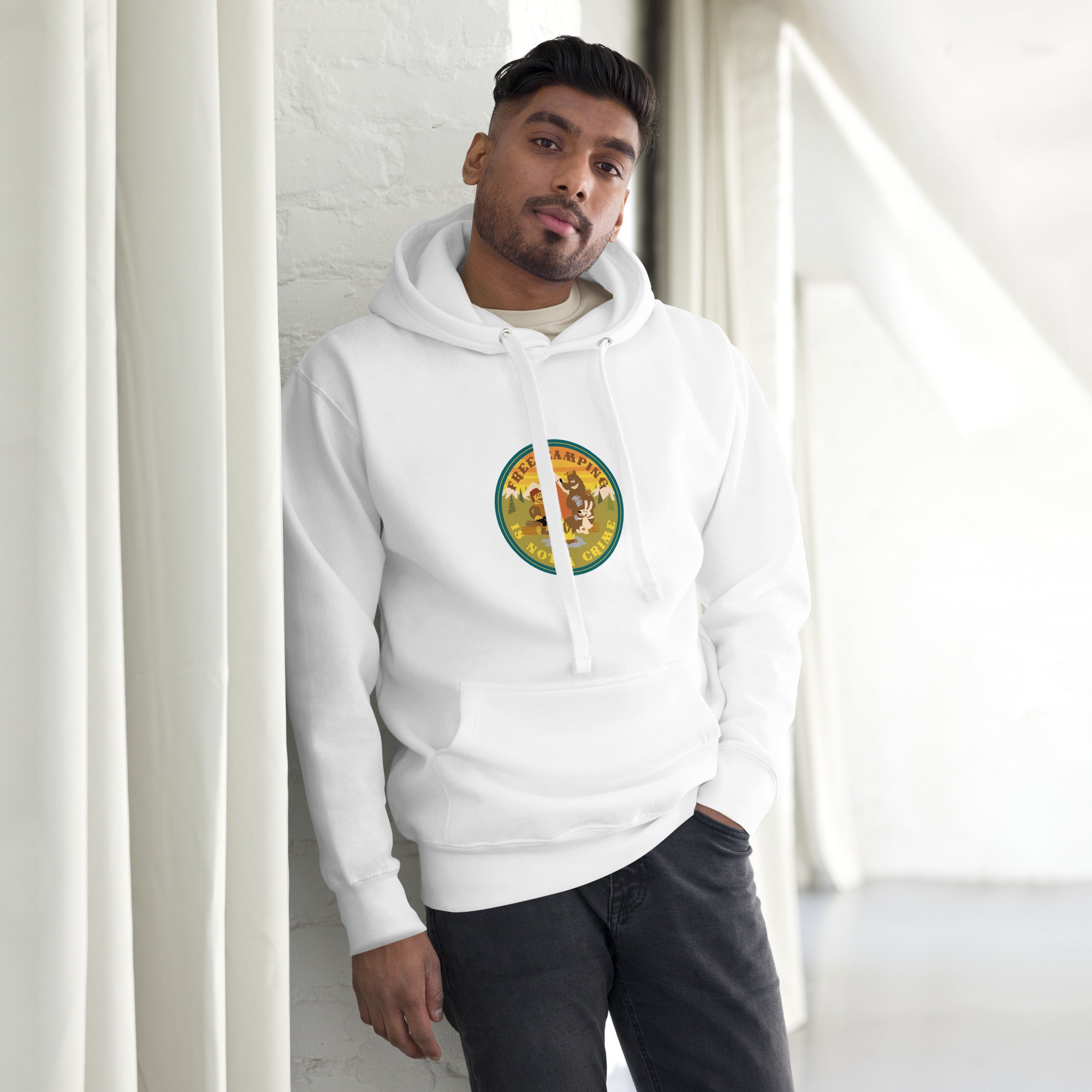 Unisex Cotton Hoodie Free camping is not a crime