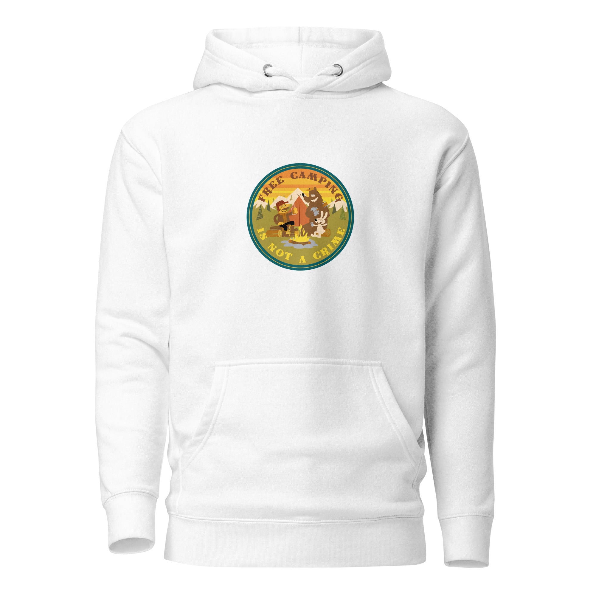Unisex Cotton Hoodie Free camping is not a crime