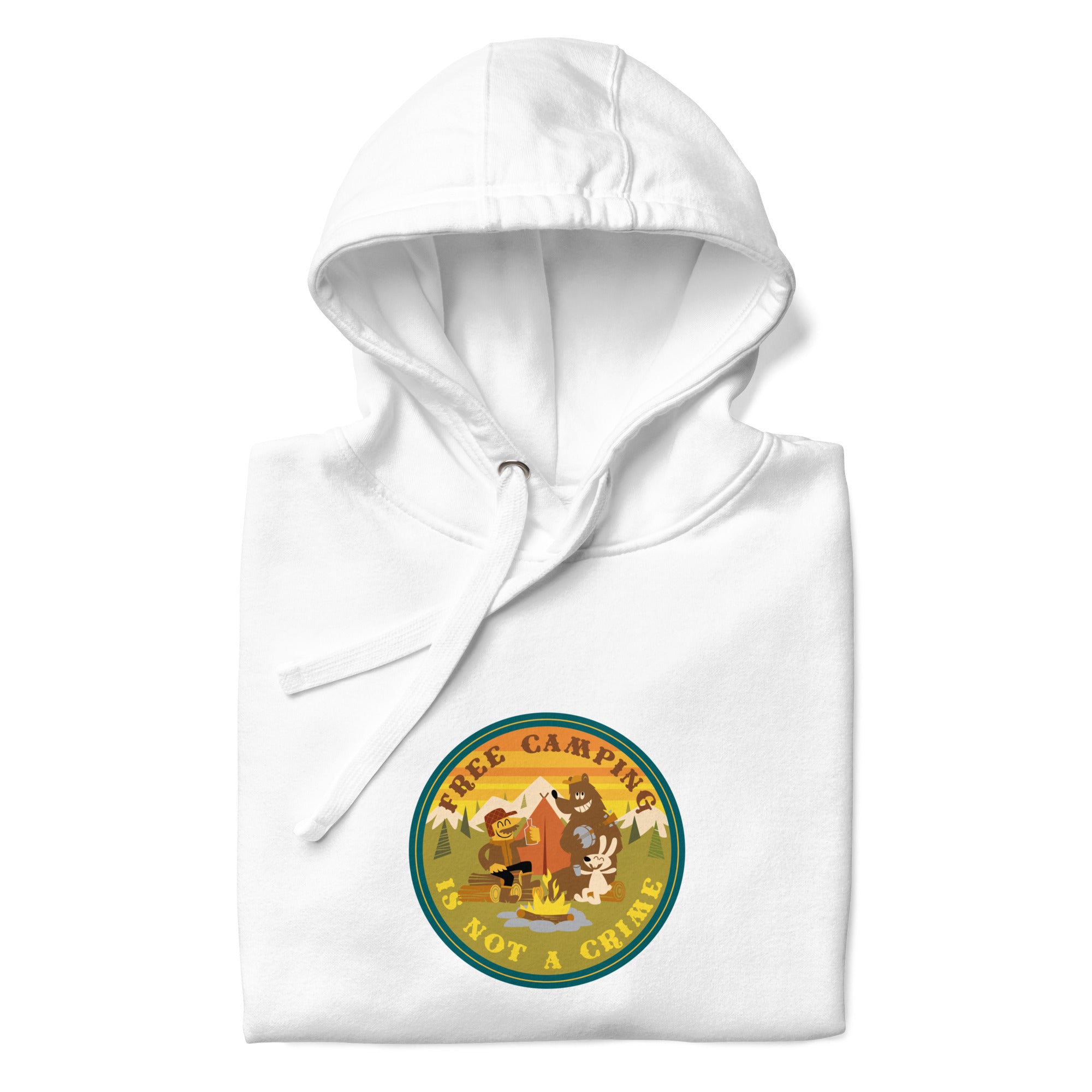 Unisex Cotton Hoodie Free camping is not a crime