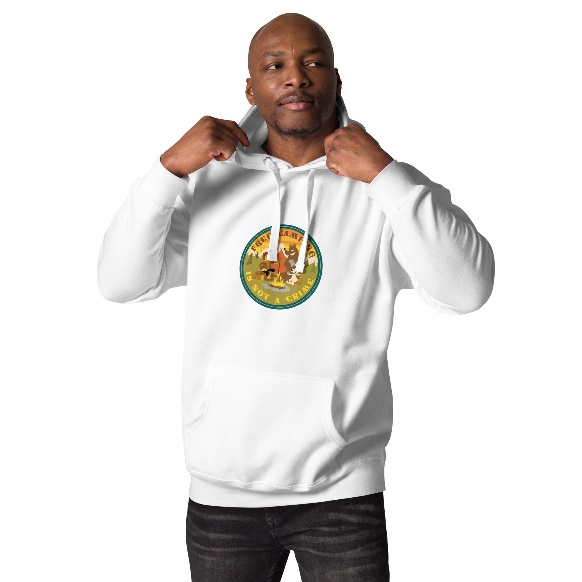 Unisex Cotton Hoodie Free camping is not a crime