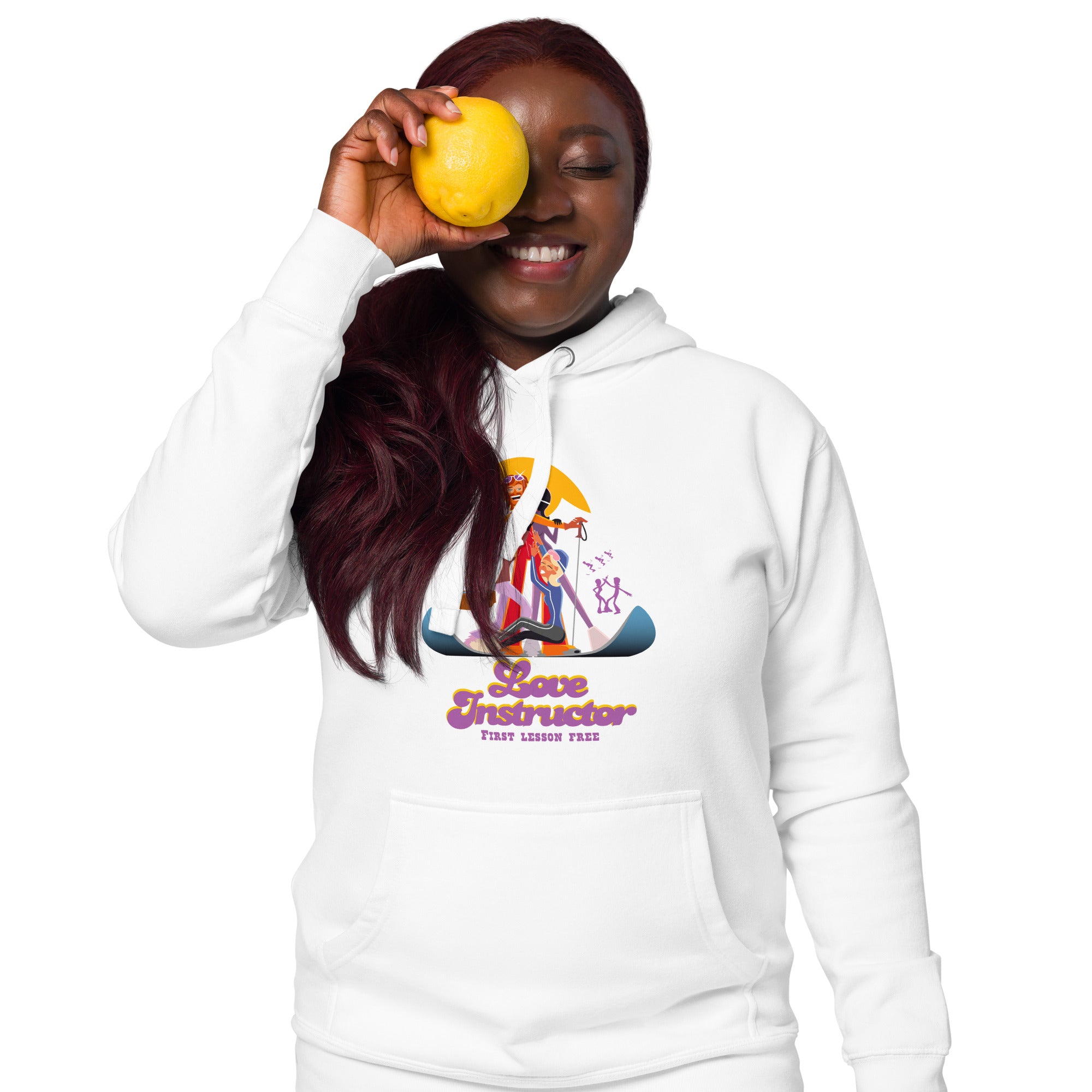 Sweat à capuche unisexe en coton Love Instructor First Lesson free