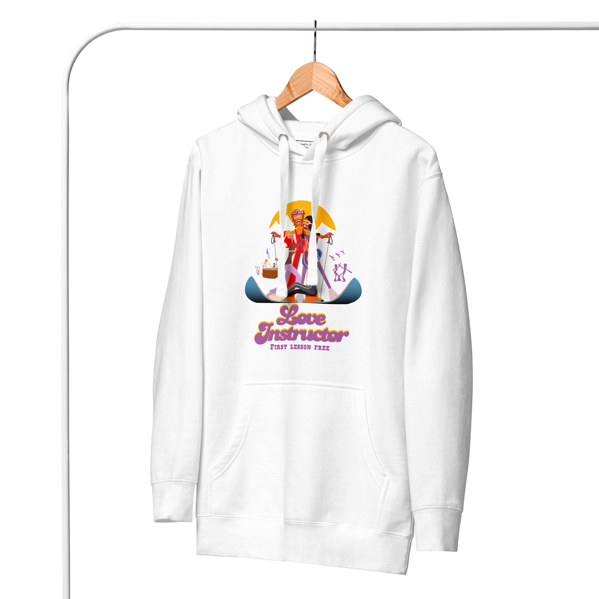 Sweat à capuche unisexe en coton Love Instructor First Lesson free