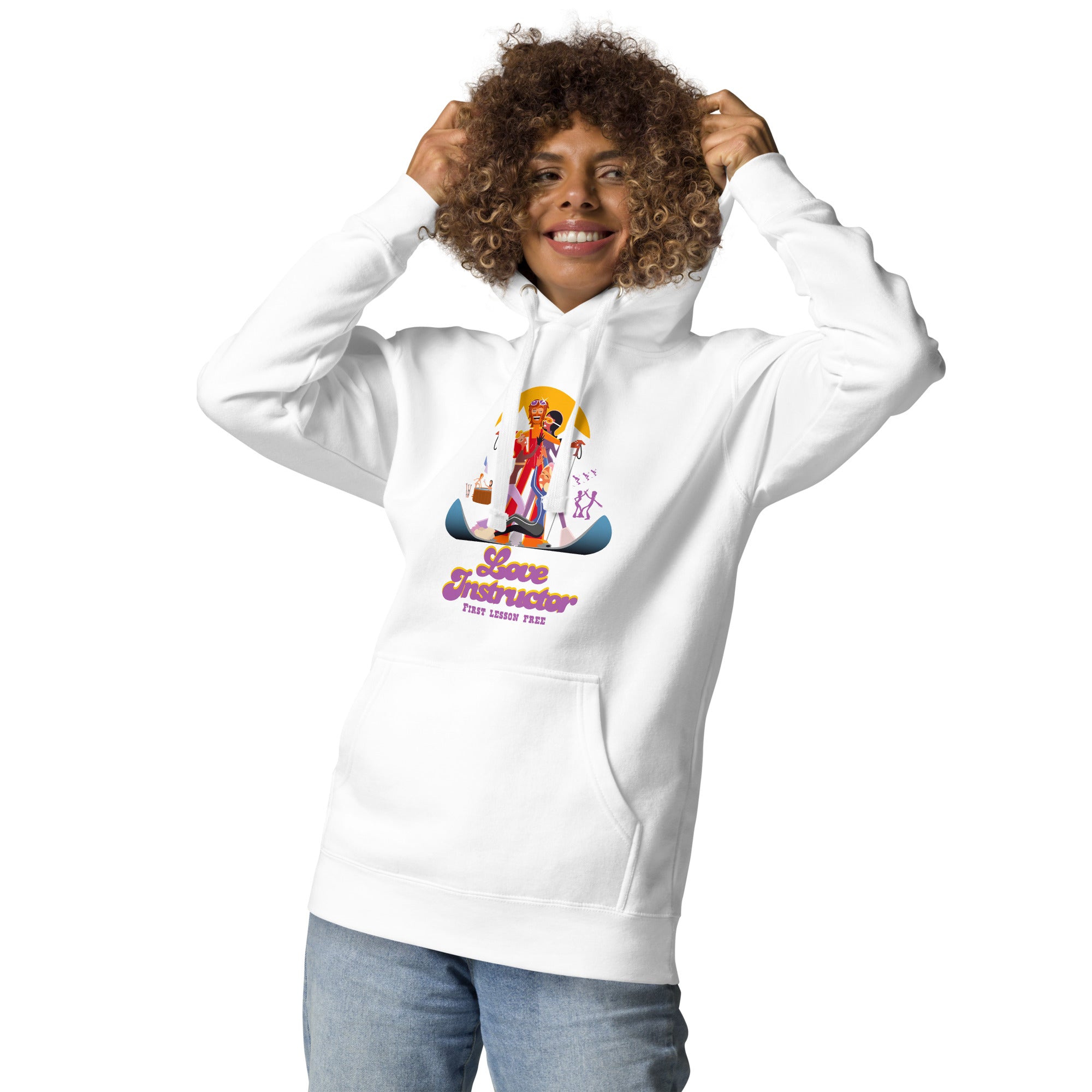 Sweat à capuche unisexe en coton Love Instructor First Lesson free