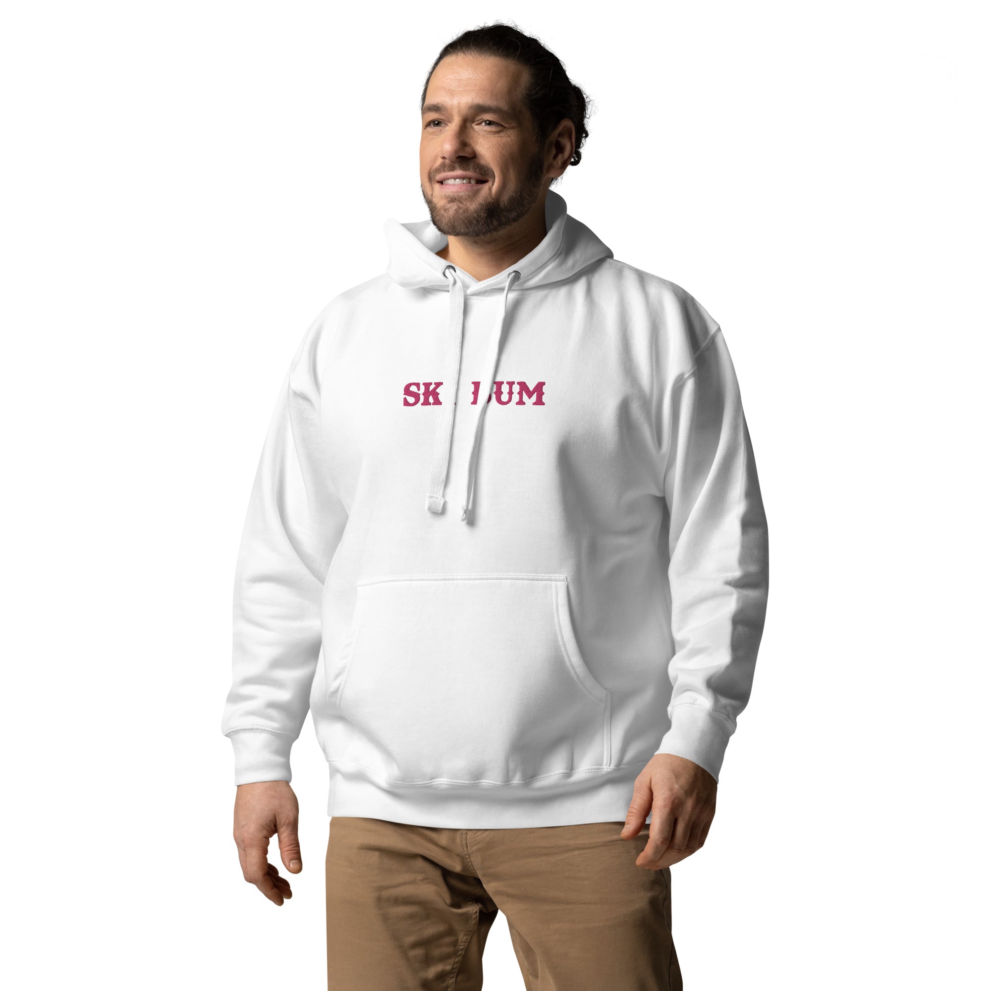 Sweat à capuche unisexe en coton Ski Bum Flamingo brodé