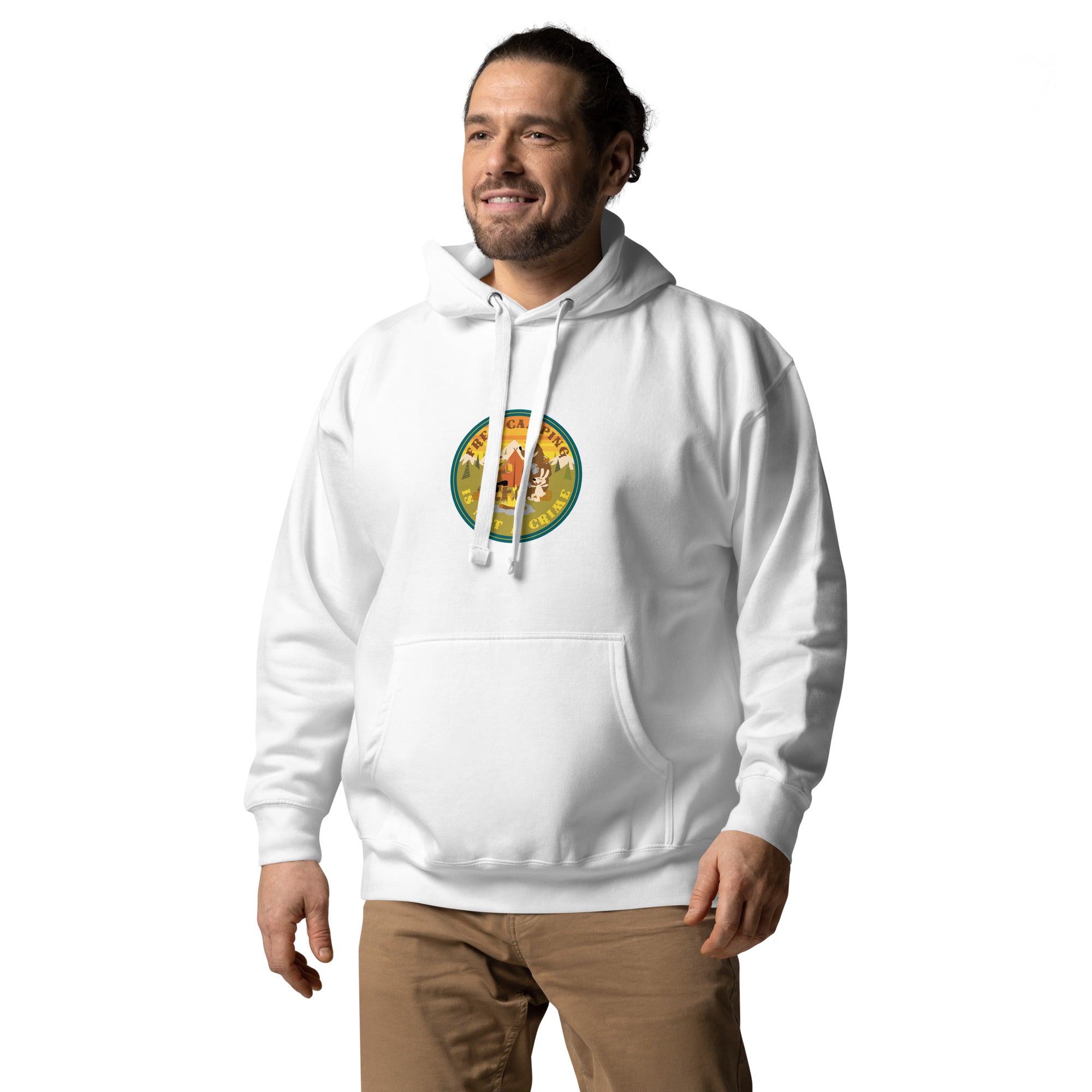 Unisex Cotton Hoodie Free camping is not a crime