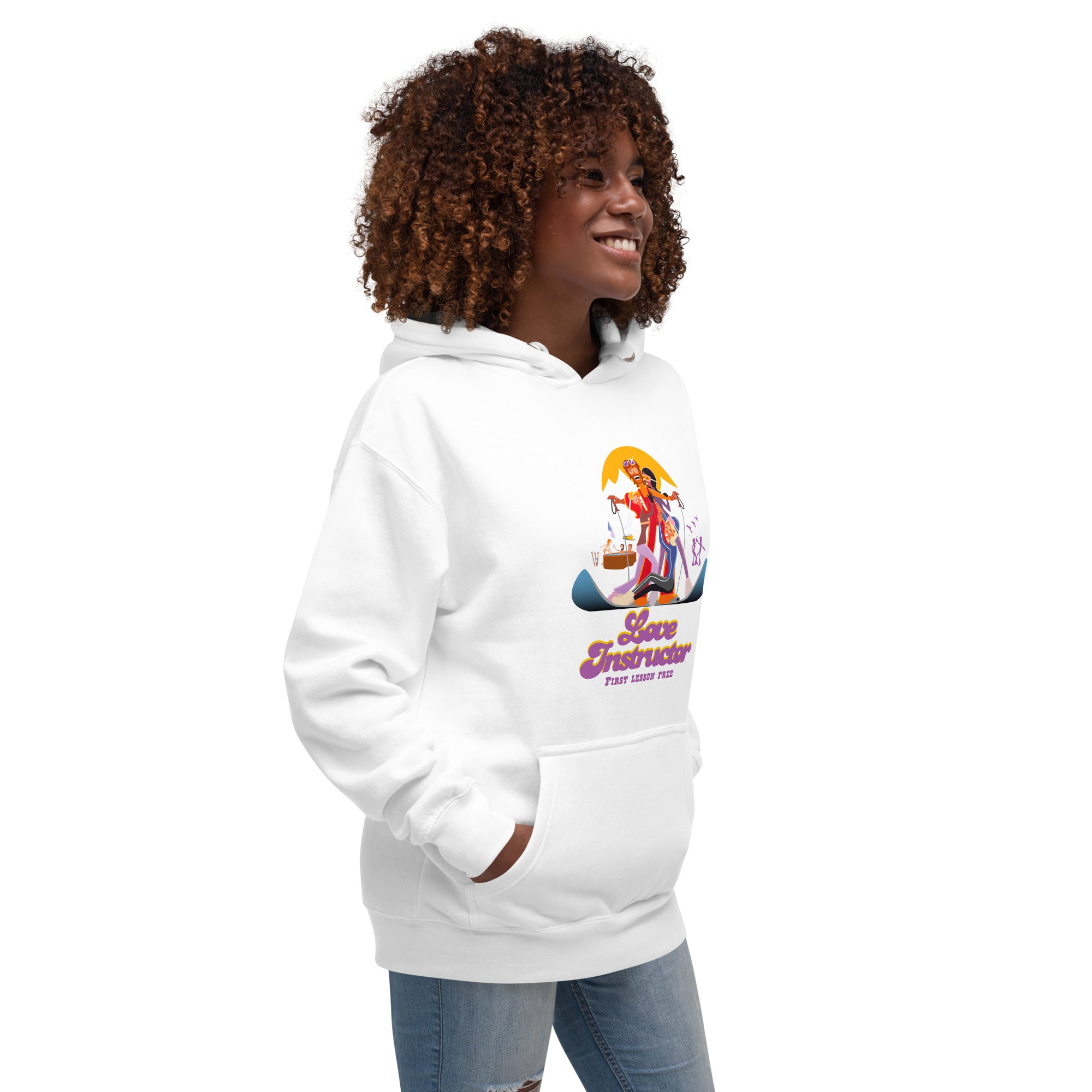 Sweat à capuche unisexe en coton Love Instructor First Lesson free