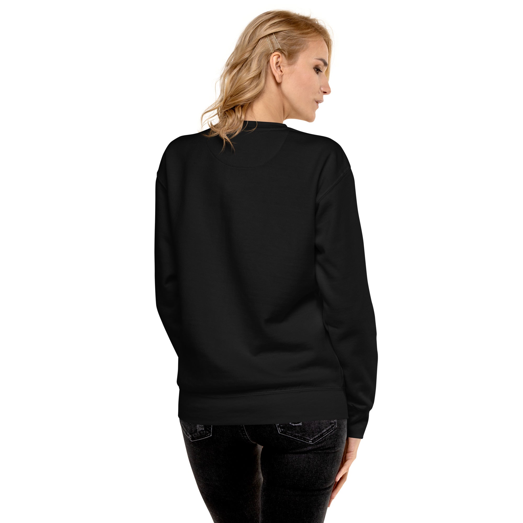 Unisex Premium Sweatshirt Ski Bum Old Flamingo large embroidered pattern