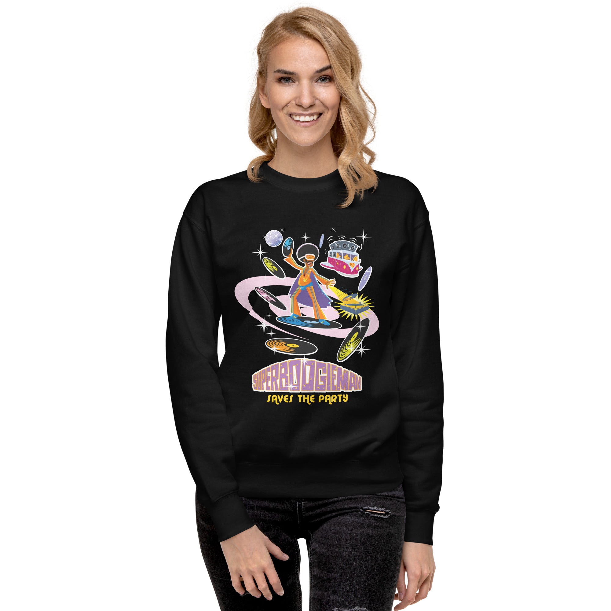Unisex Premium Sweatshirt Superboogieman Saves the Party