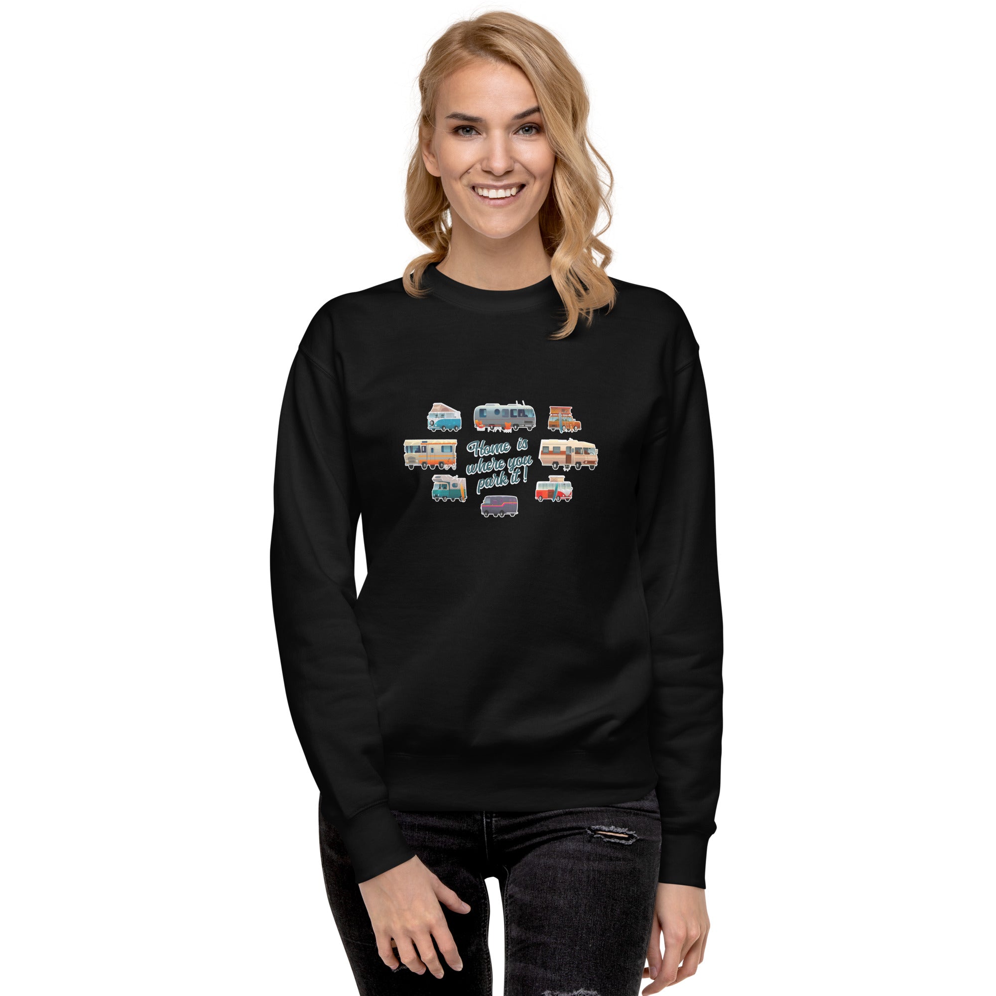 Unisex Premium Sweatshirt Square Vintage Campers